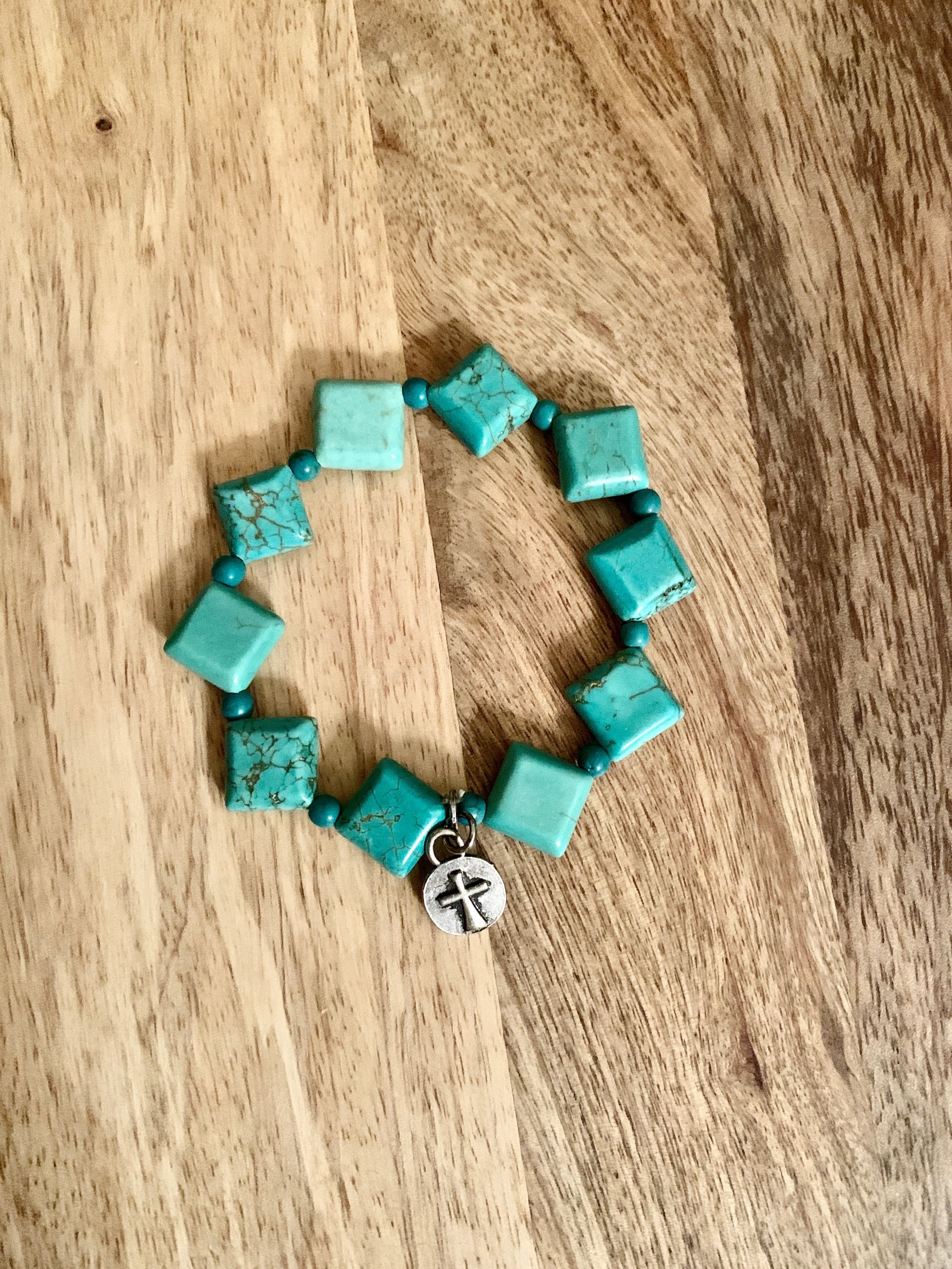 Turquoise Square Bracelet.