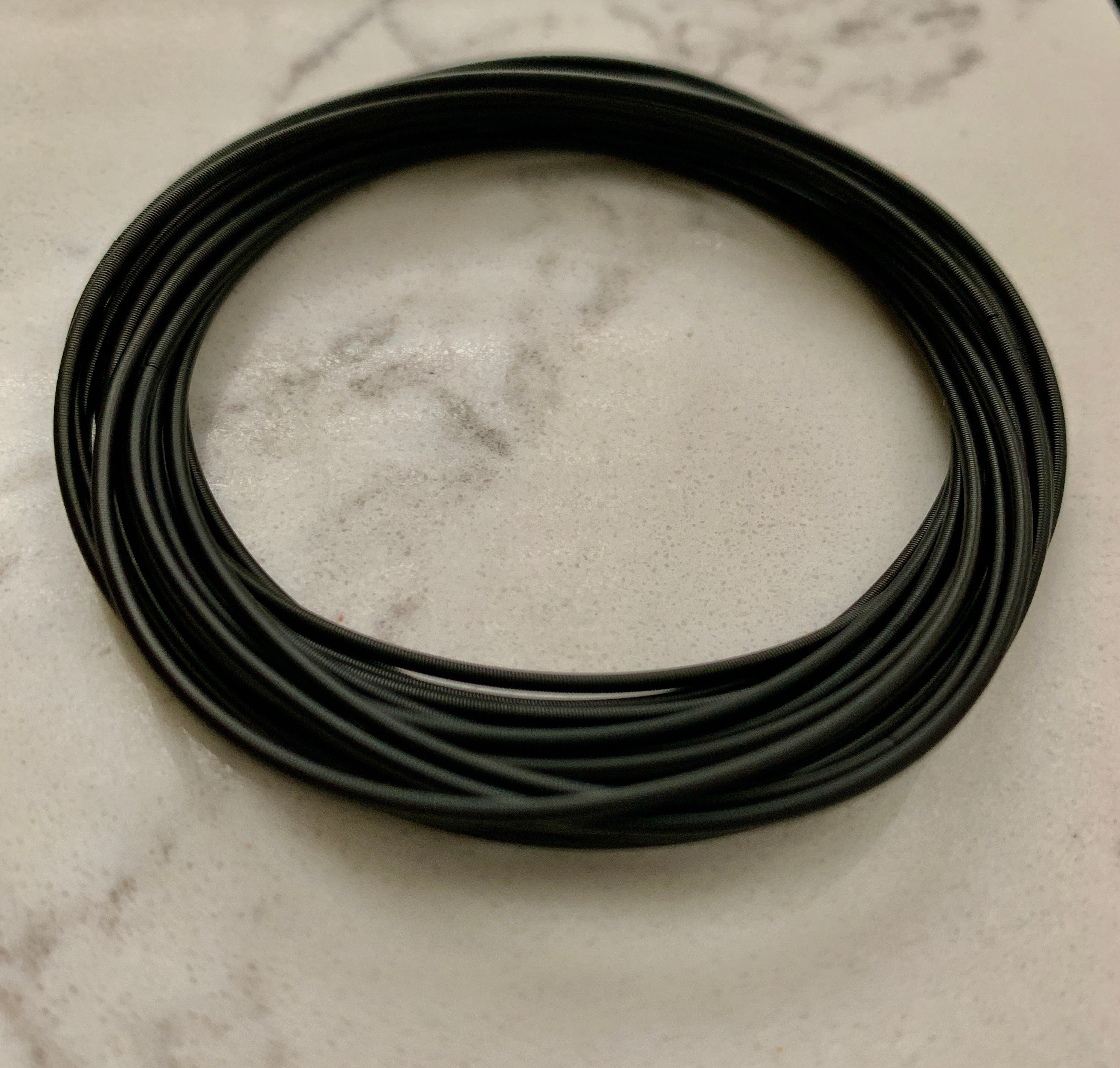 Stainless Steel Black Guitar String Bracelets - Set of 20.