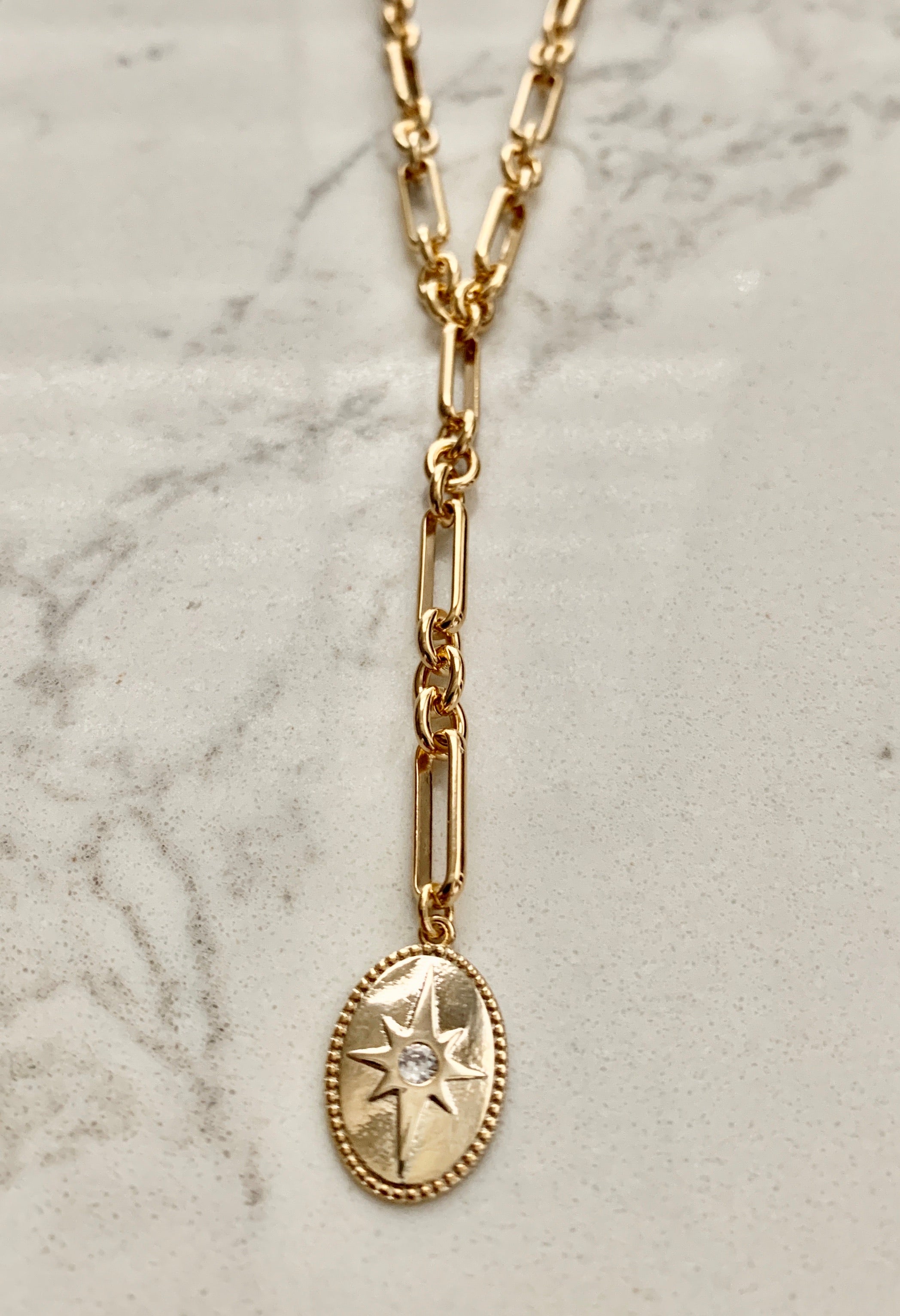 Evelyn Lariat w/North Star Pendant.