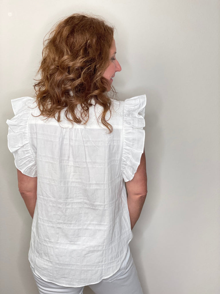 Ruffle Sleeve Blouse.