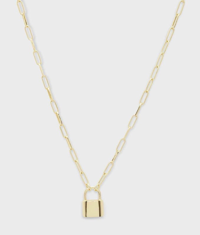 Gorjana Kara Padlock Charm Necklace