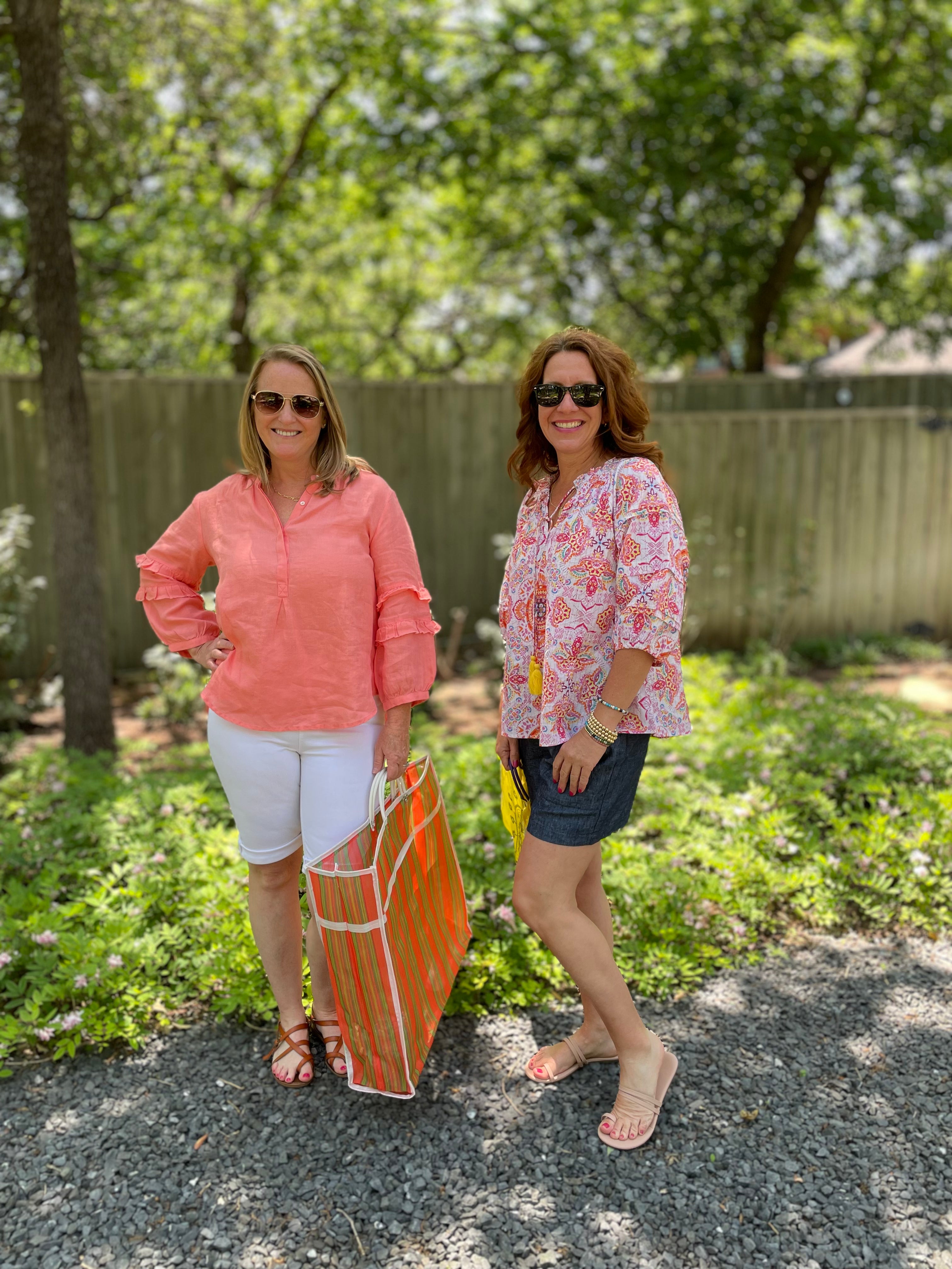 Ivy Jane Chambray Linen Shorts.