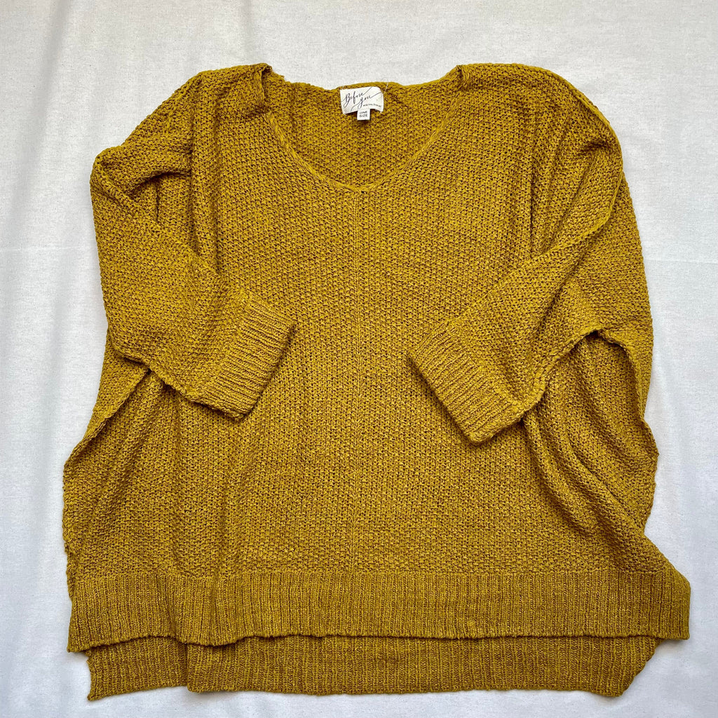 3/4 Sleeve Pullover Sweater - Honey.