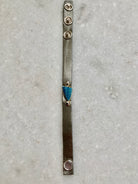 Small Silver Leather Bracelet w/Druzy.