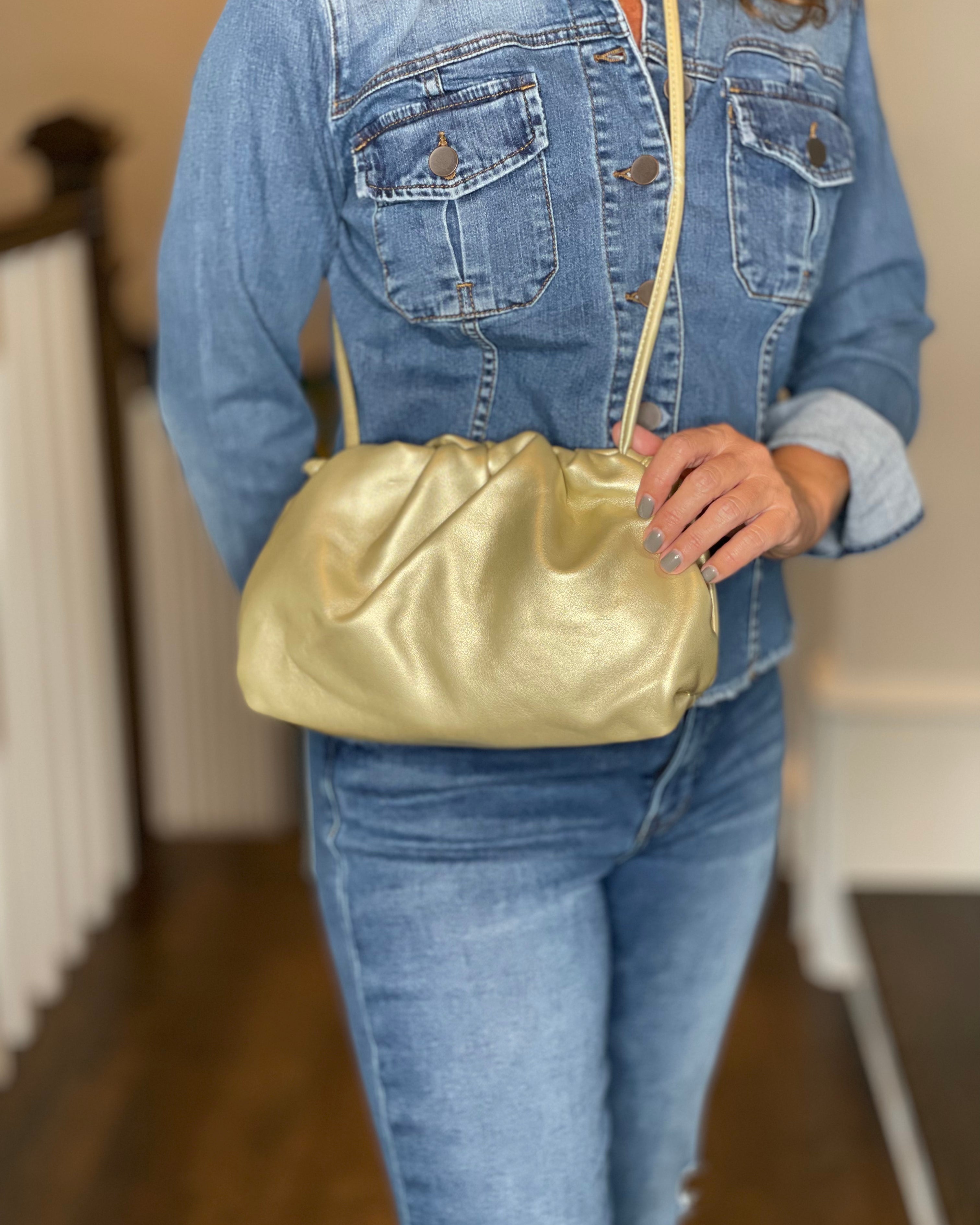 Gold Pouch Bag.