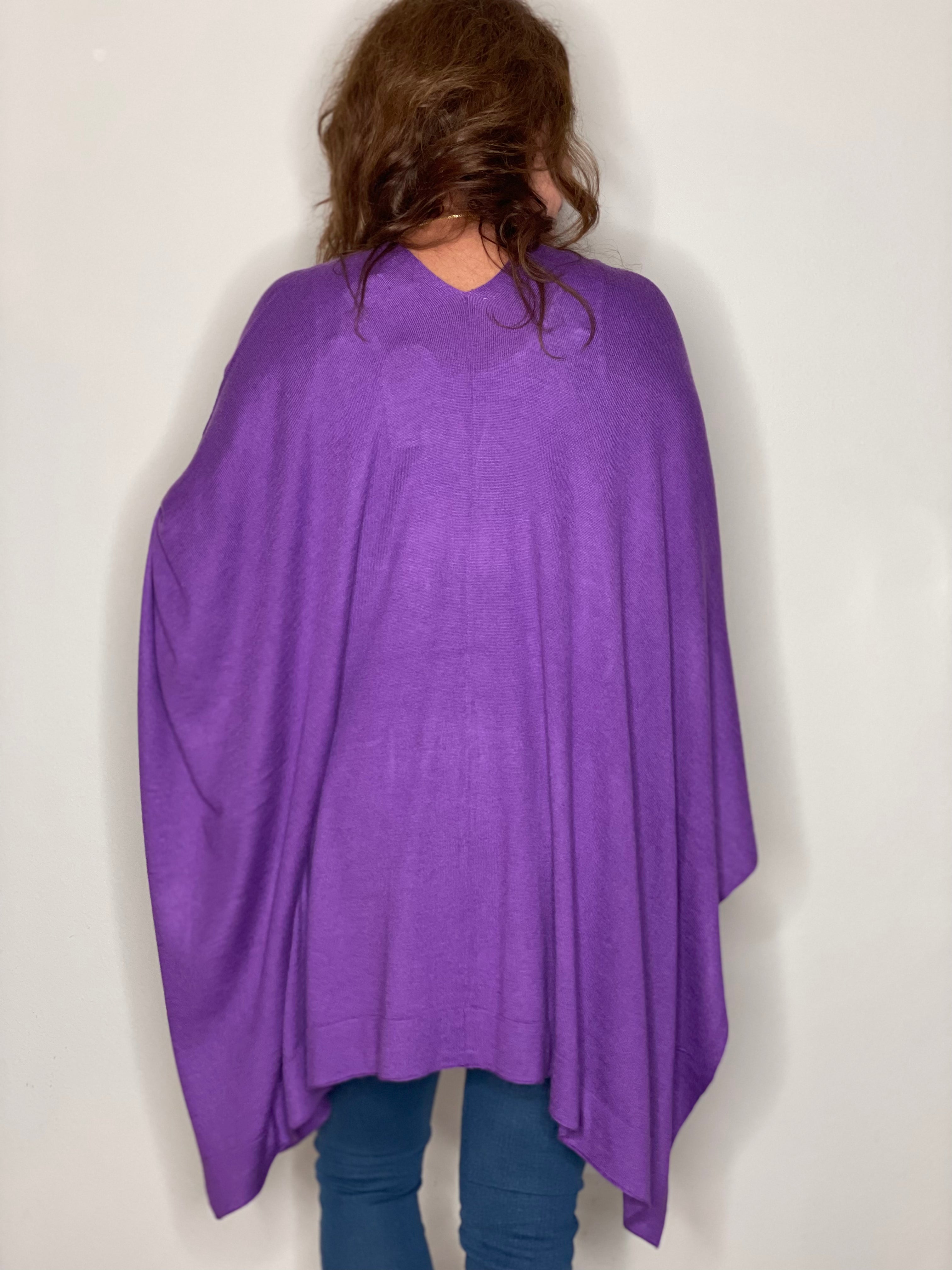 Sato Poncho in Ultra Violet.