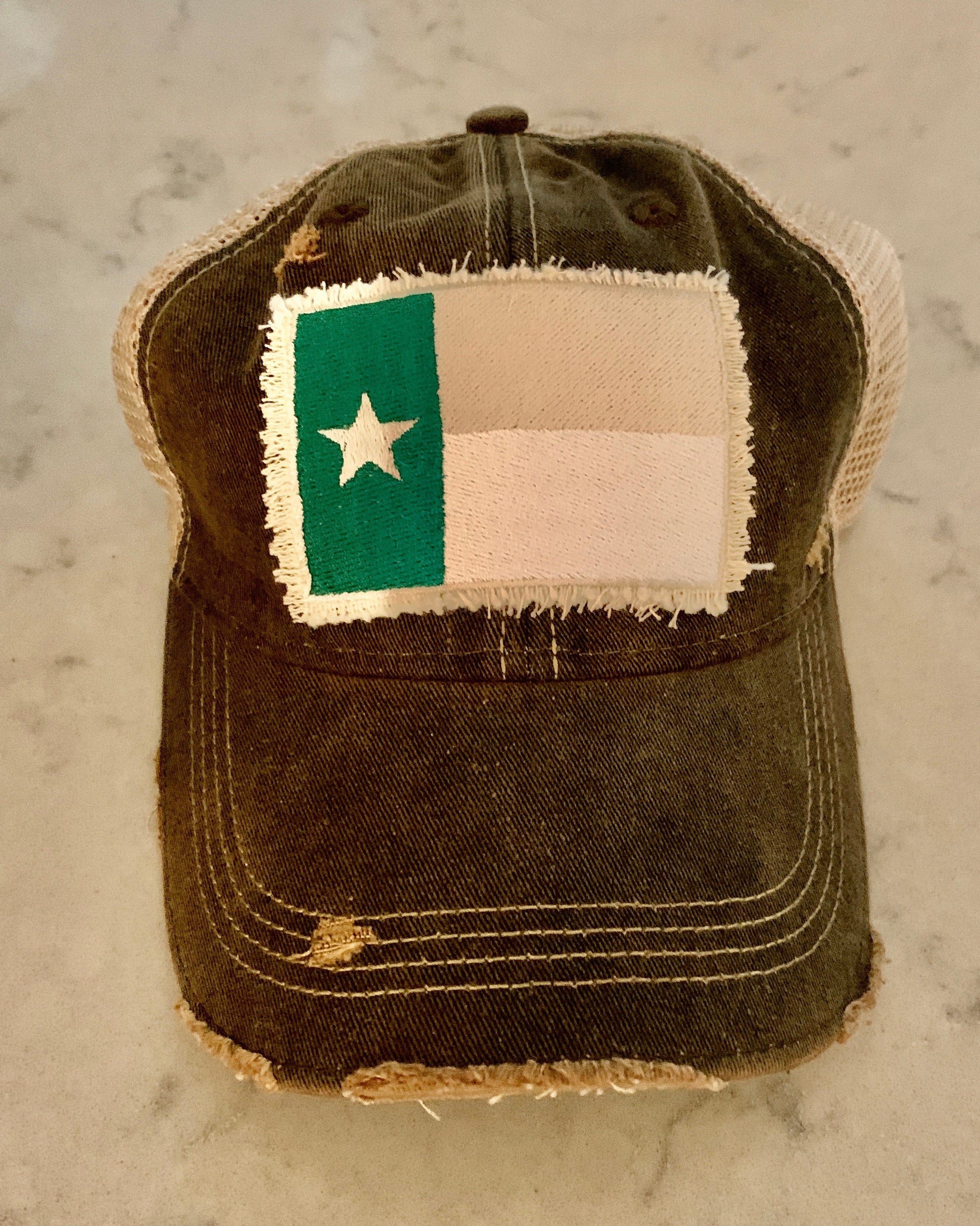 Black Texas Flag Trucker Hat.