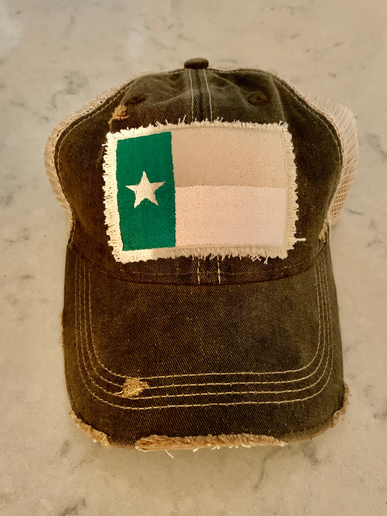 Black Texas Flag Trucker Hat.