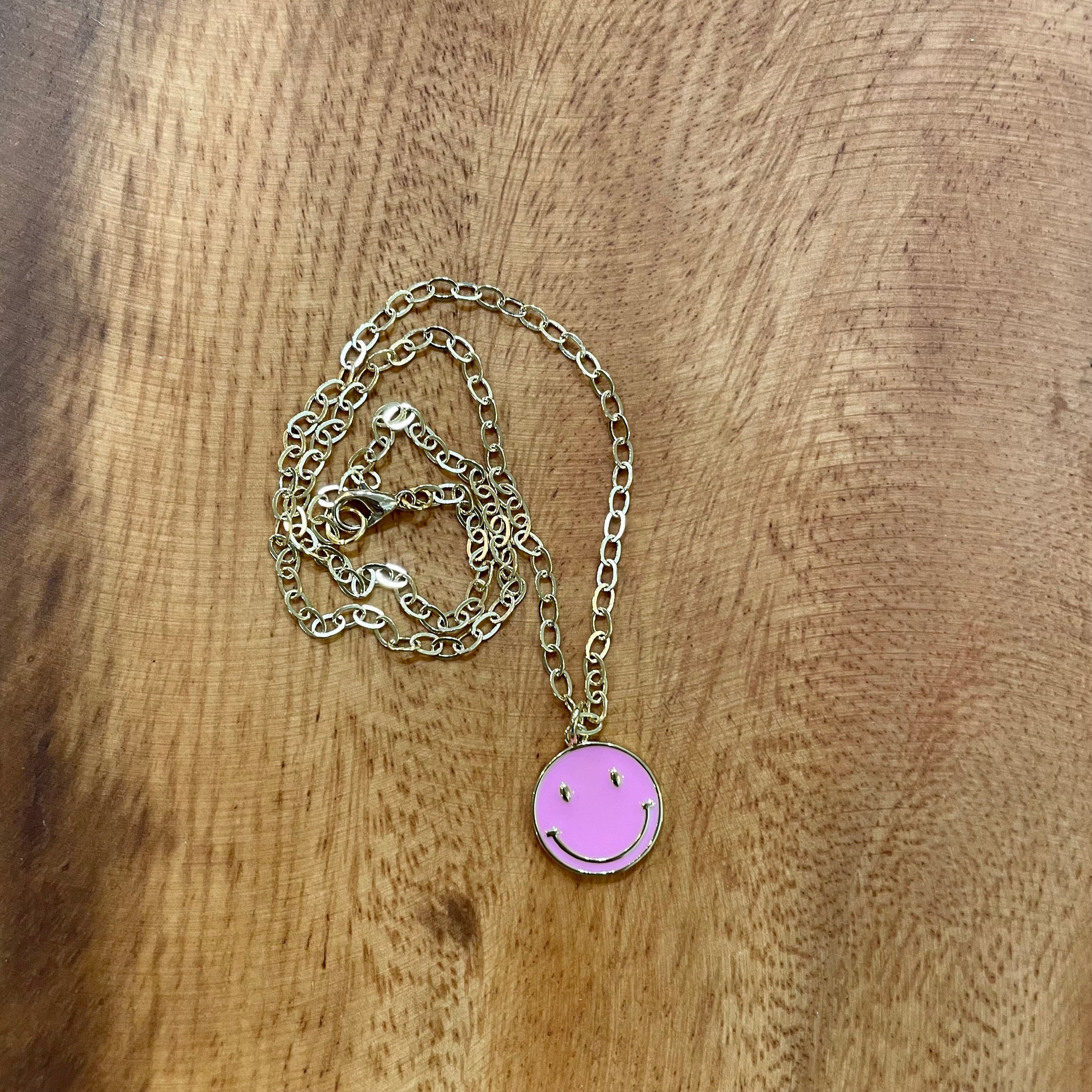 Smiley Face Necklace-Assorted.