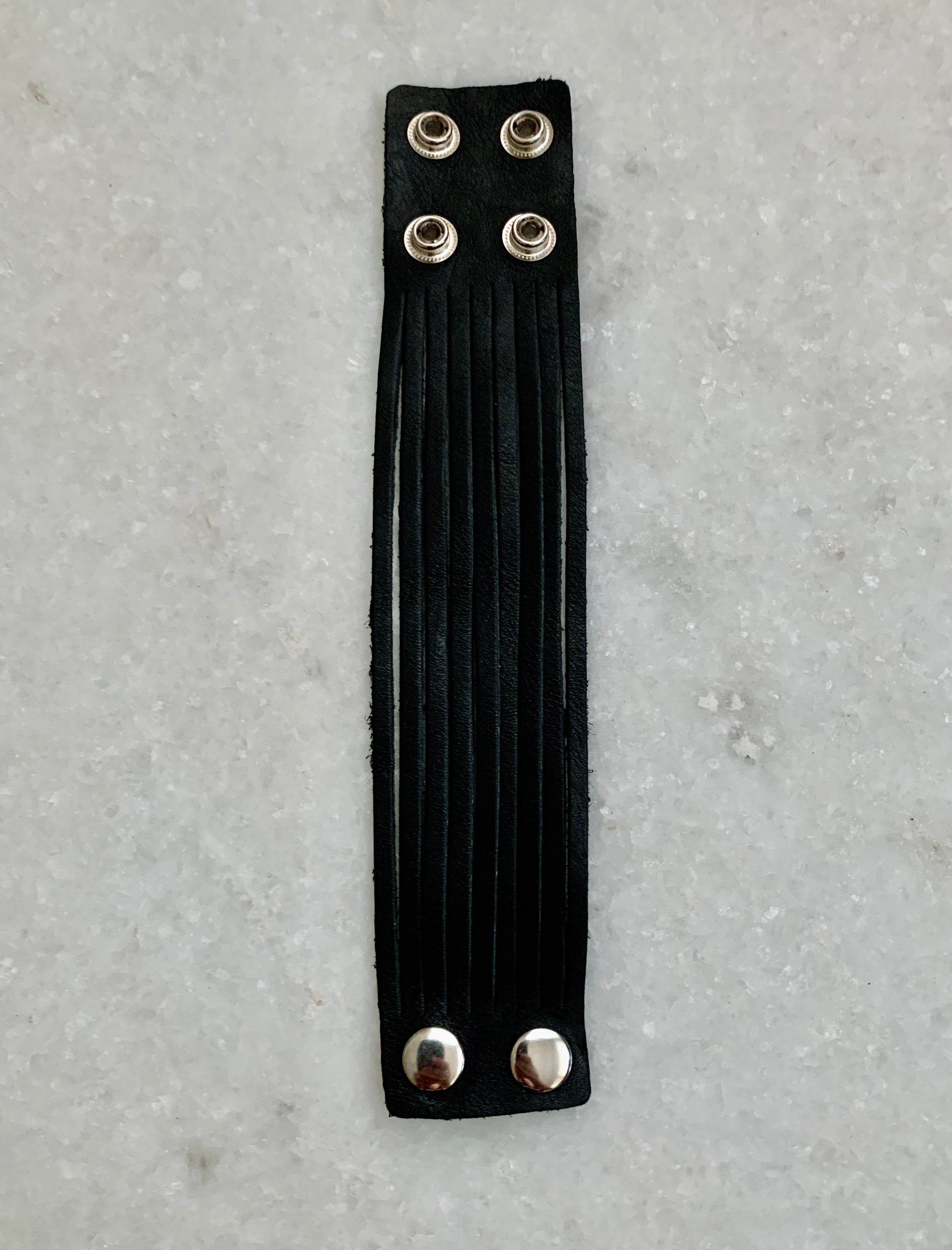 Black Leather Bracelet.
