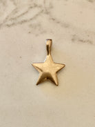 Solid Star Charm - Gold.