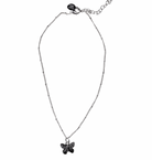 Susan Shaw Dainty Butterfly Necklace in Silver.