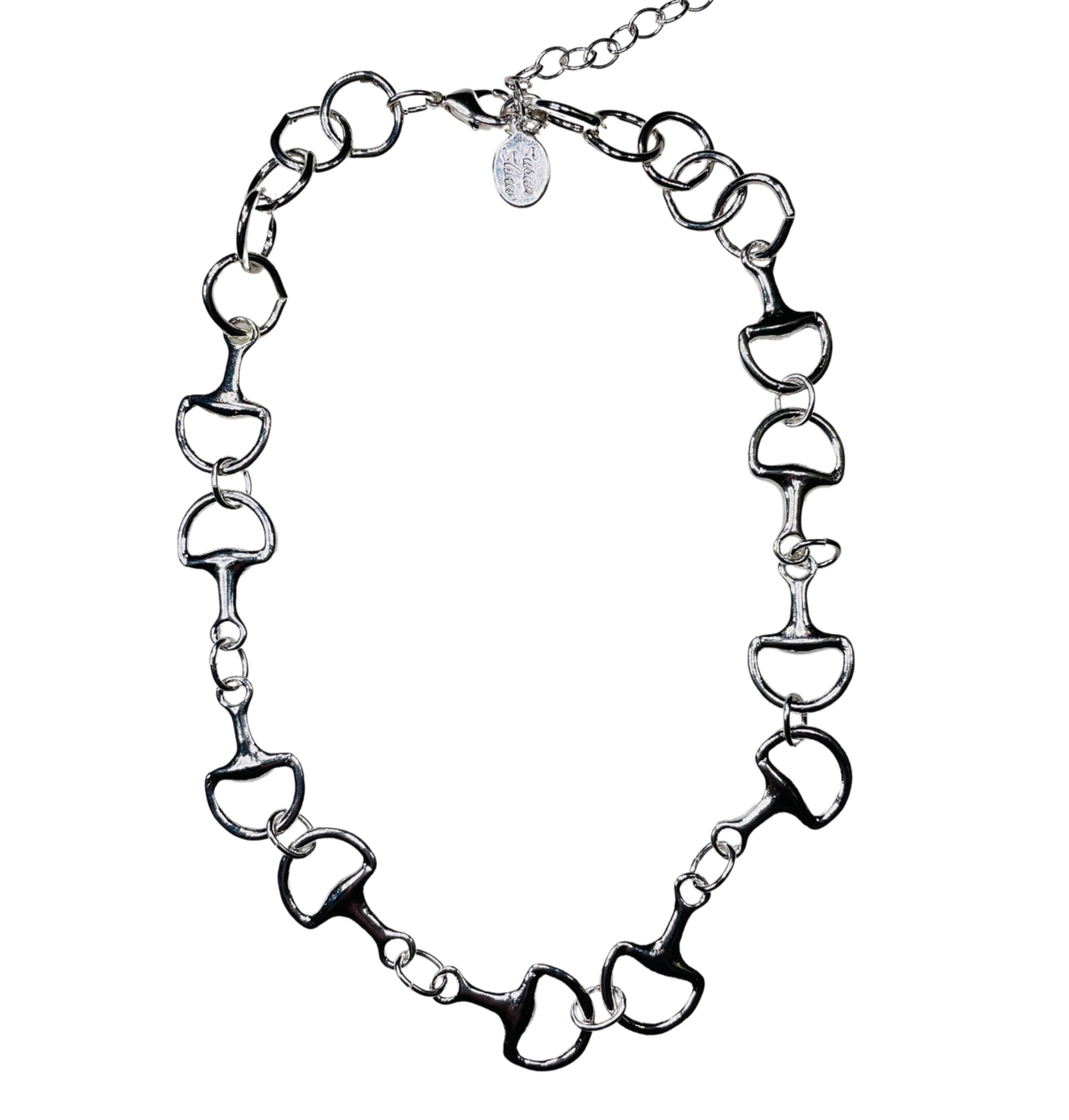 Susan Shaw Horse Bit Necklace in Silver.