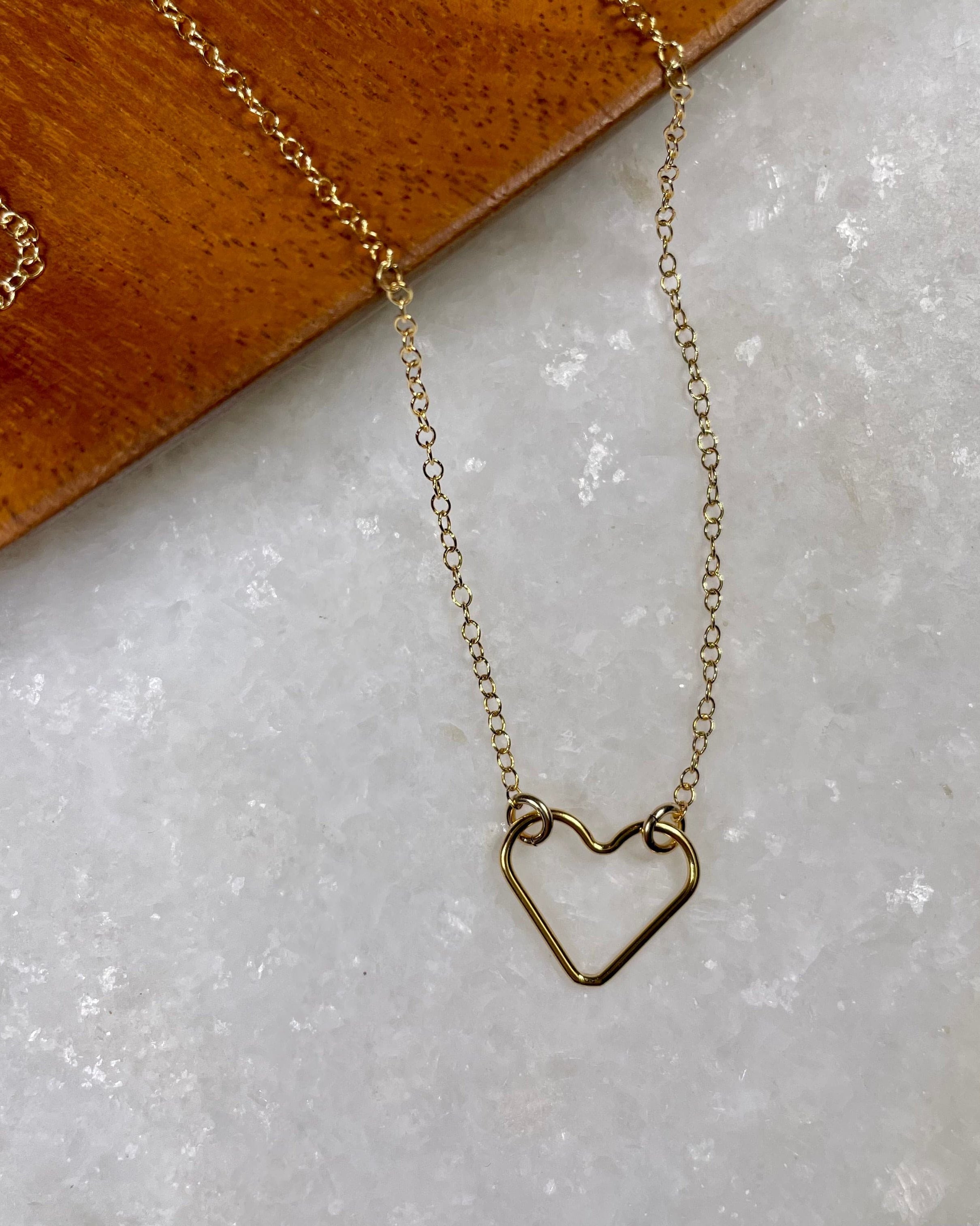 Mini Open Heart Necklace.