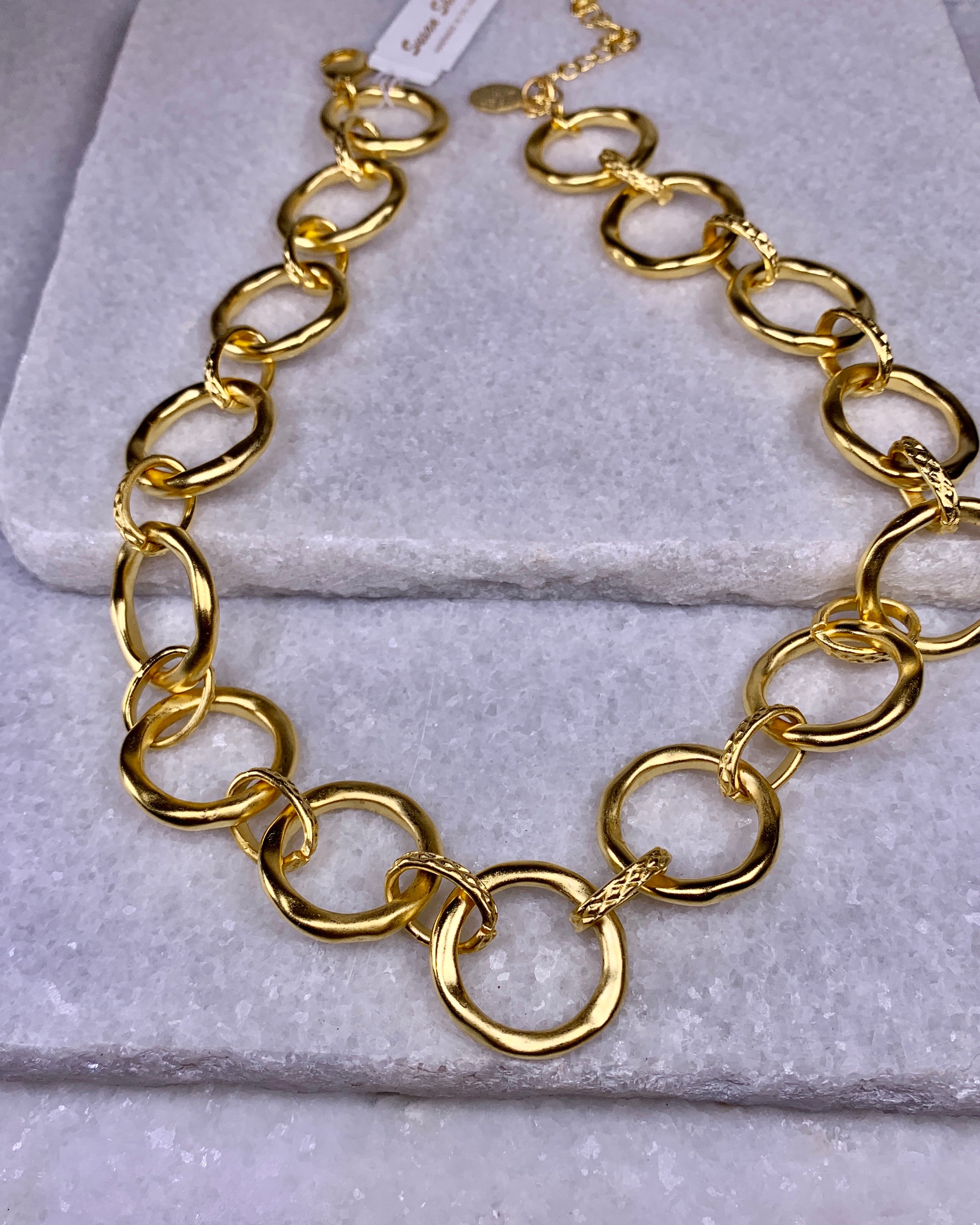Susan Shaw Sage Link Chain Necklace.