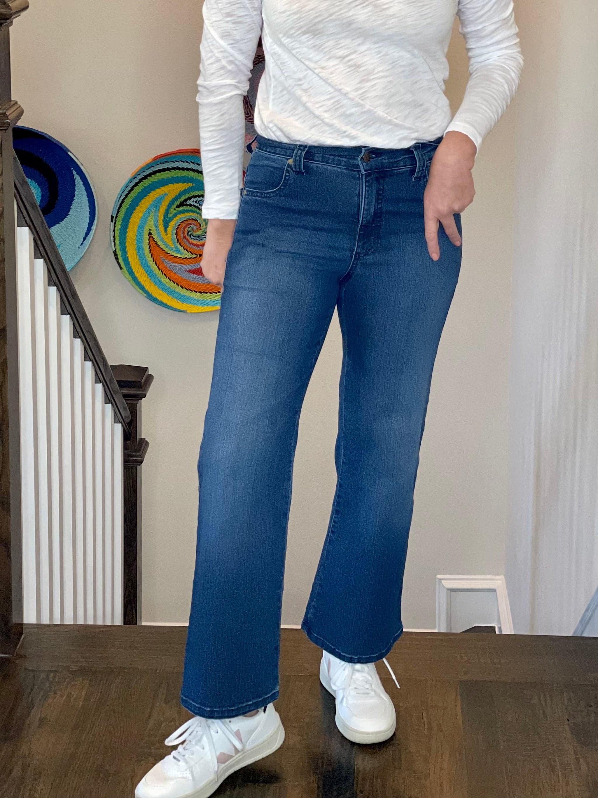 Karen Kane Wide Leg Jeans.