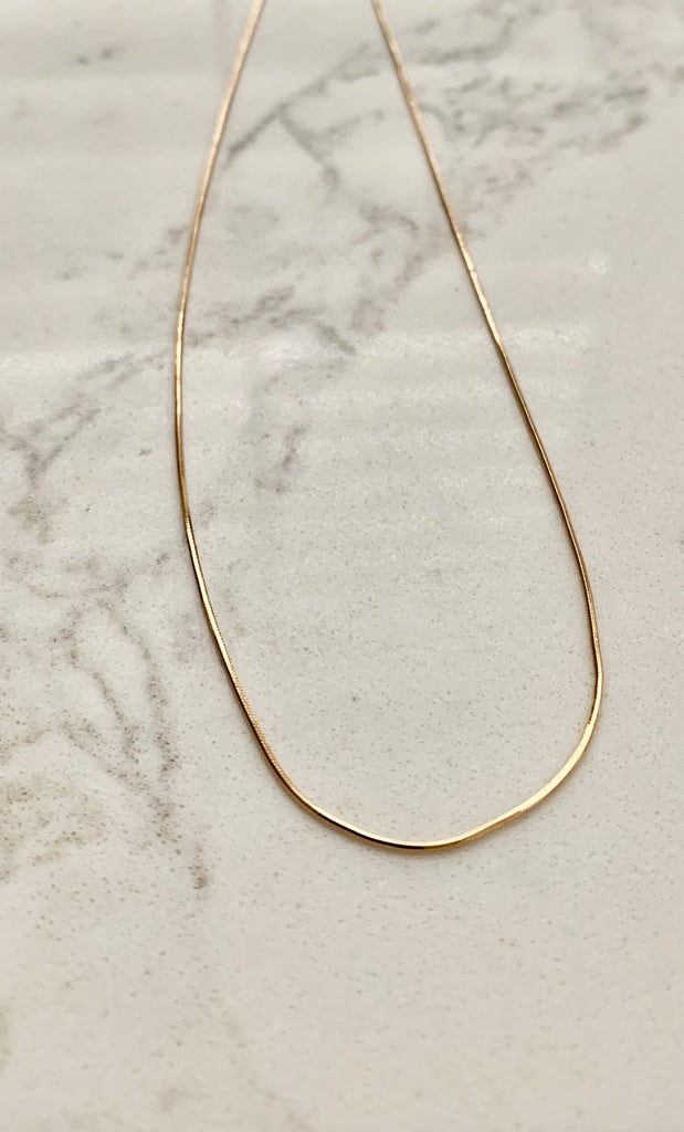 Herring Thin 17" Snake Gold Chain Necklace.