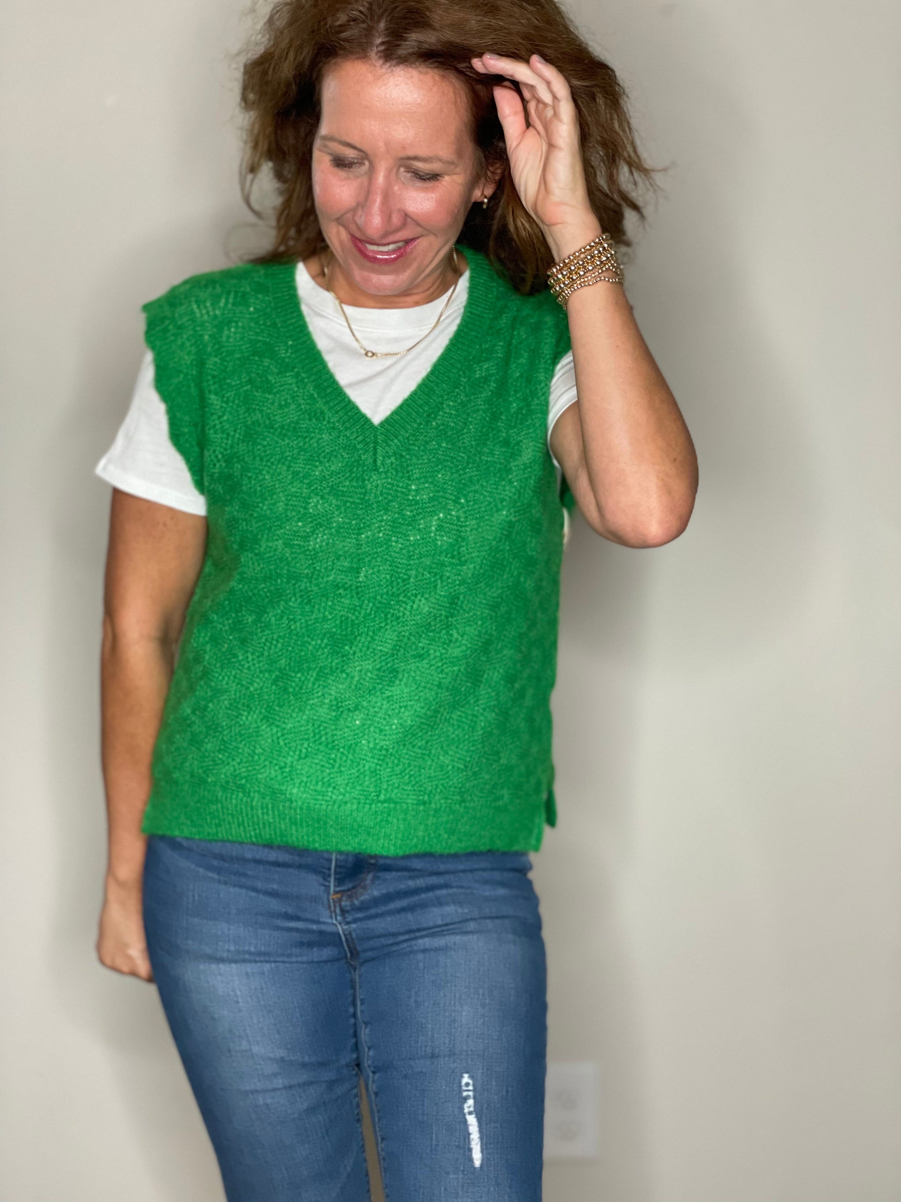 Neruda Top in Mighty Green.