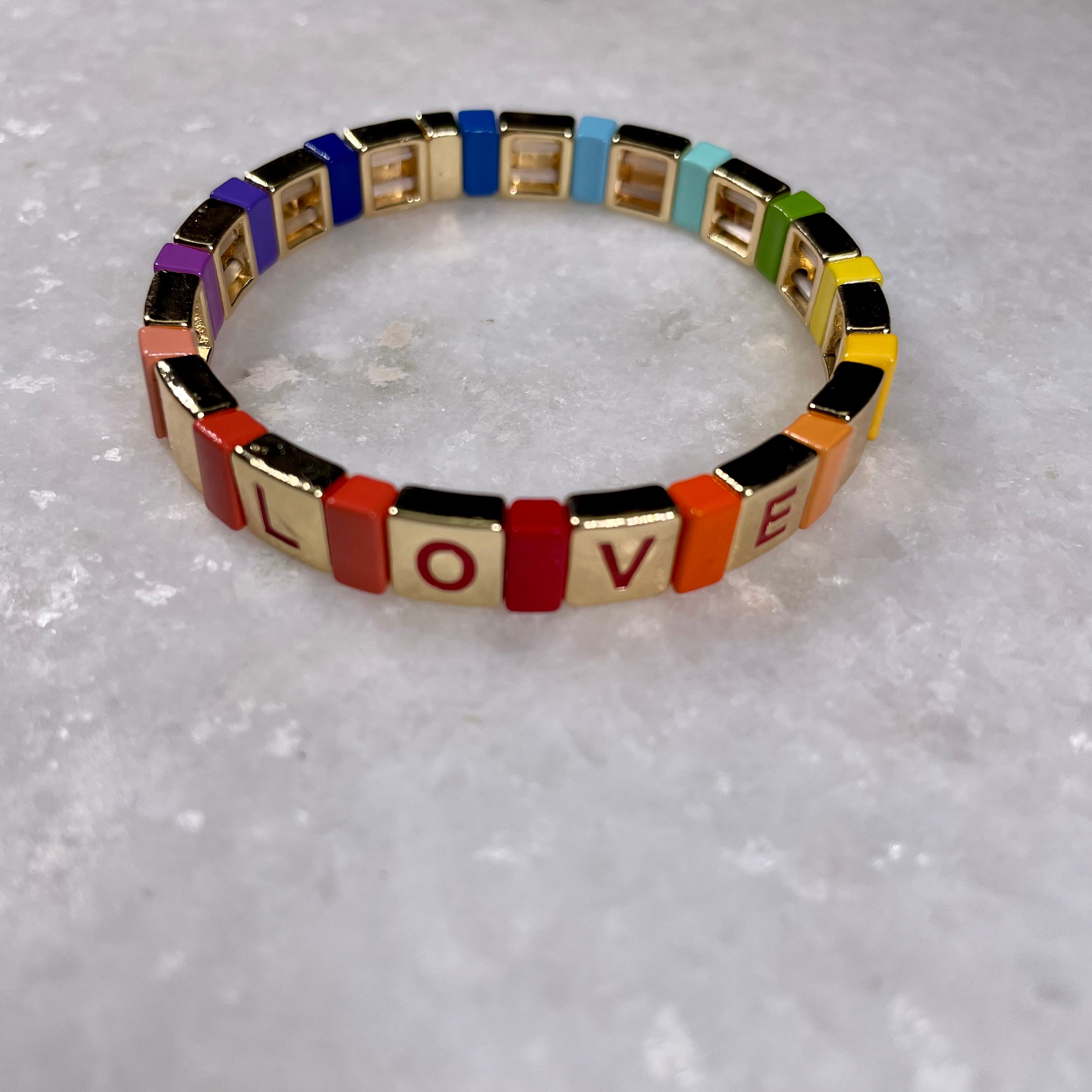 Caryn Lawn LOVE Tile Bracelet.