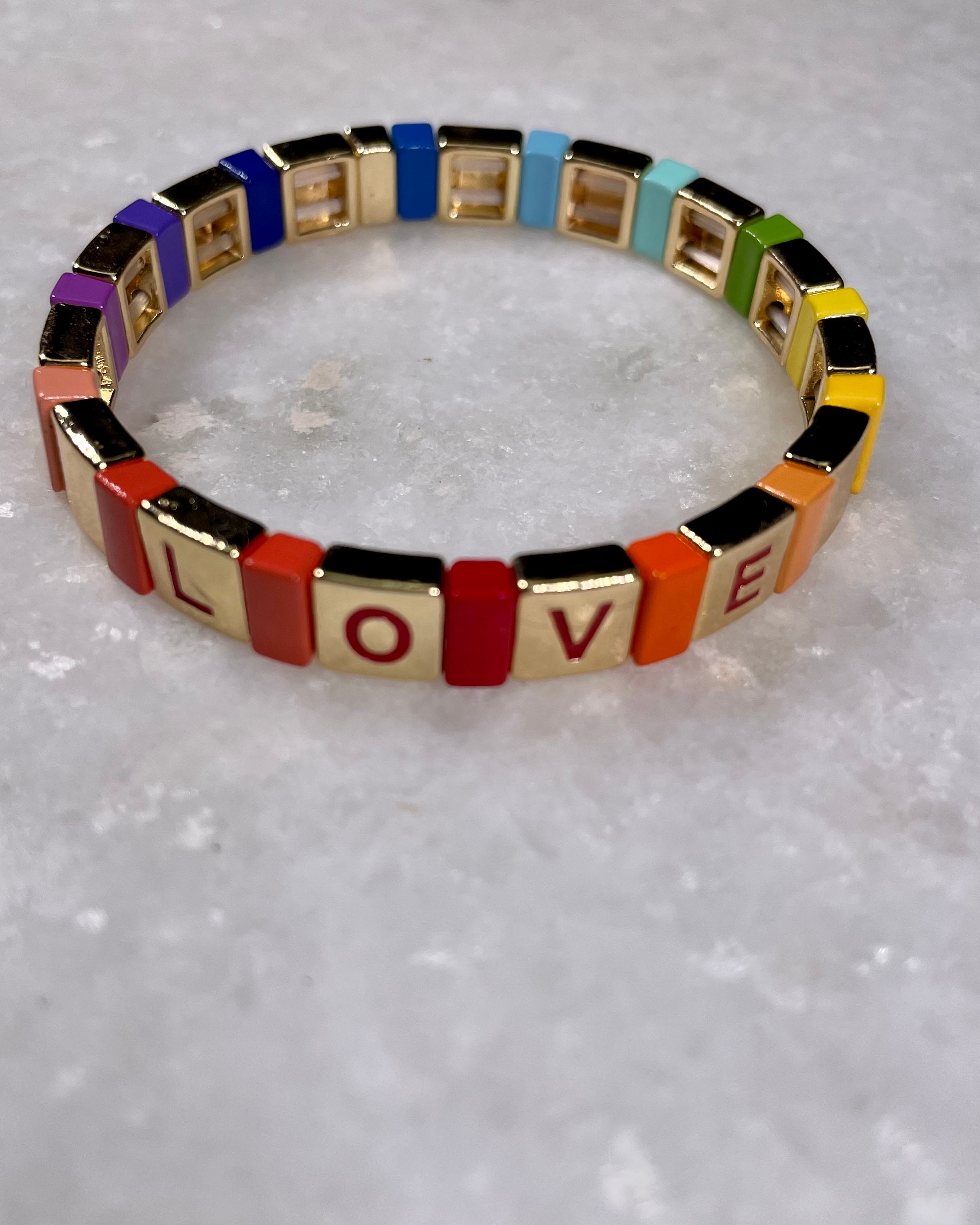 Caryn Lawn LOVE Tile Bracelet.