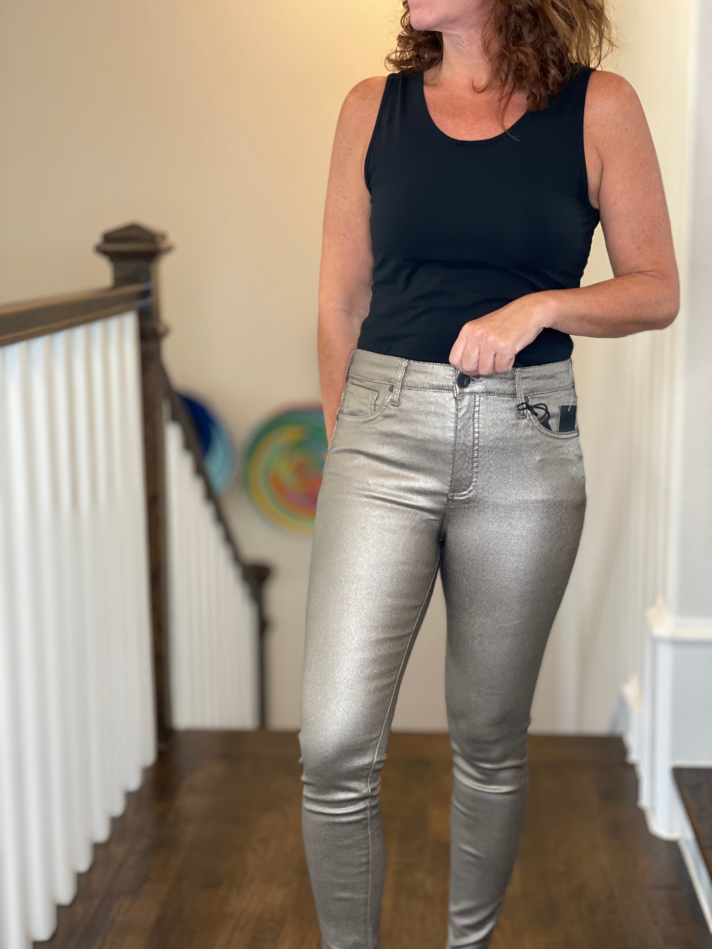 Kut from the Kloth Connie High Rise Fab Ab Skinny Jean in Bronze.