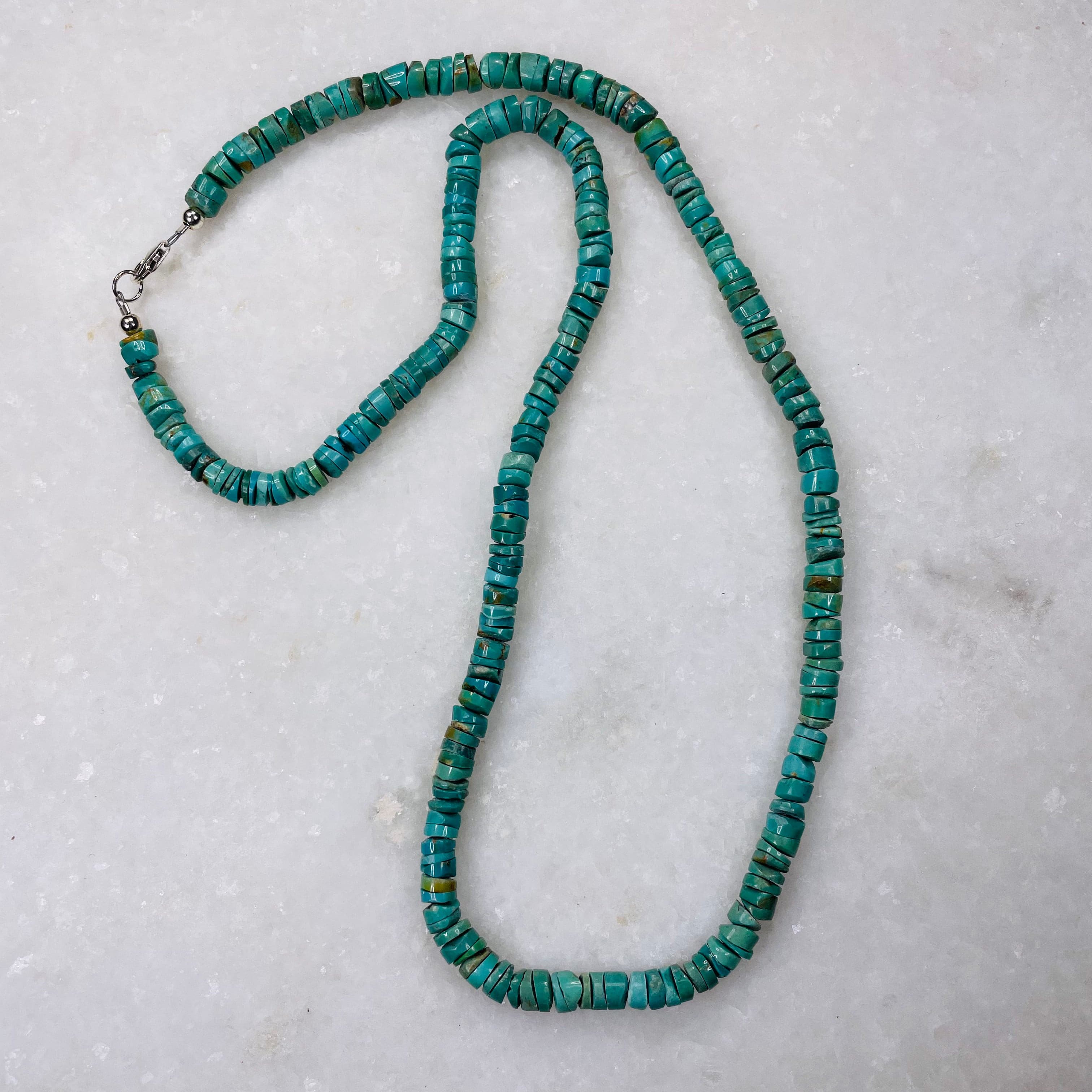 Kingman Turquoise Necklace 24".