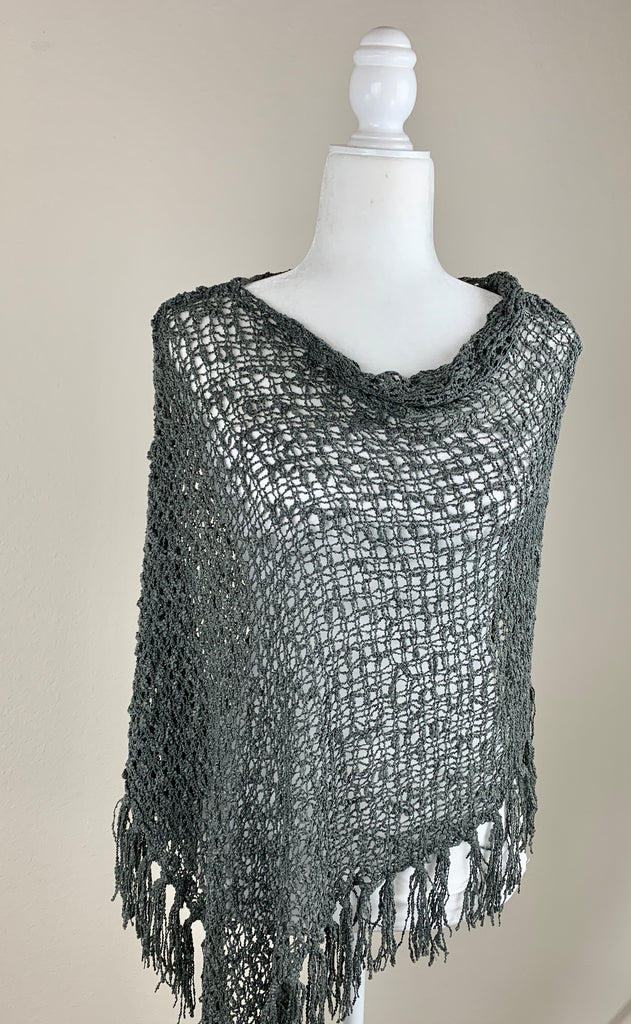 Charcoal Popcorn Poncho.