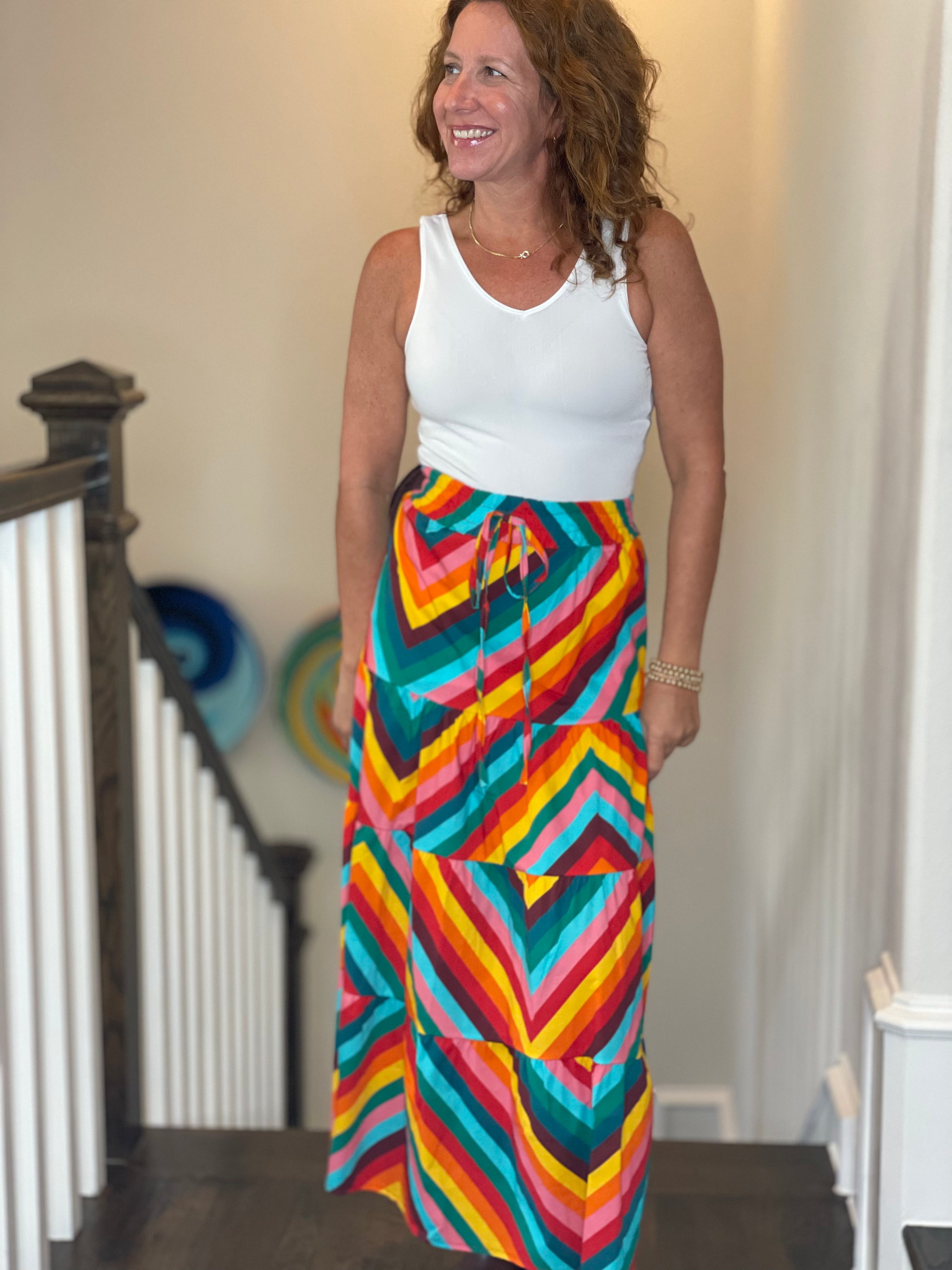 Sofia Amelia Skirt in Piore Pattern.