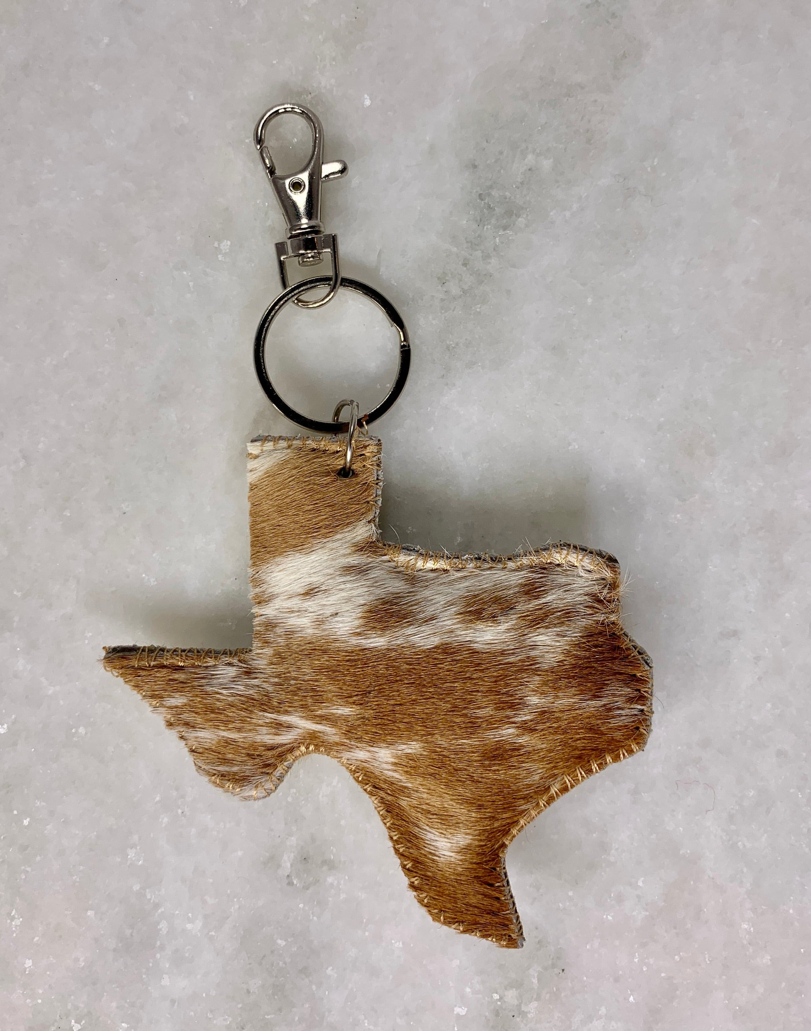Texas Leather Keychain Clip.