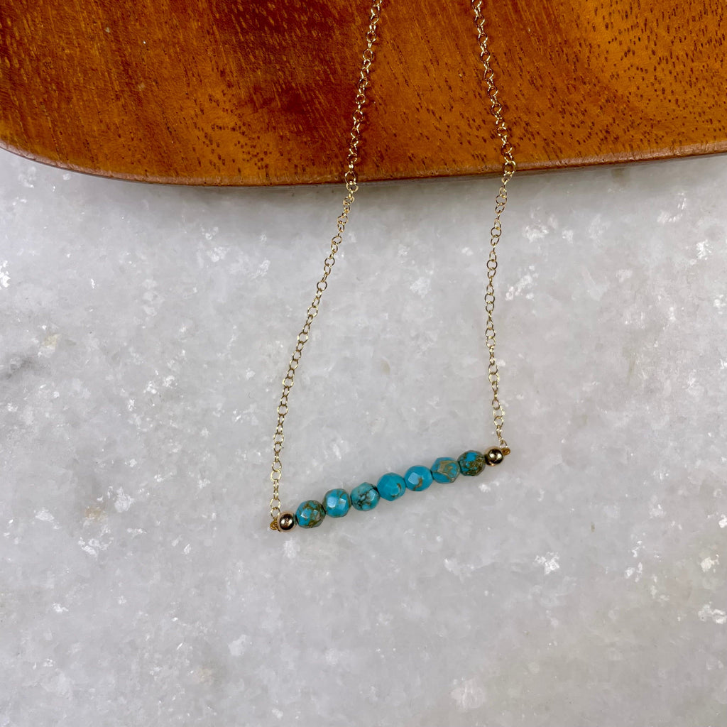 Turquoise Bar Necklace.