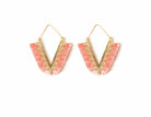 Pink Pointed Fringe Earring.