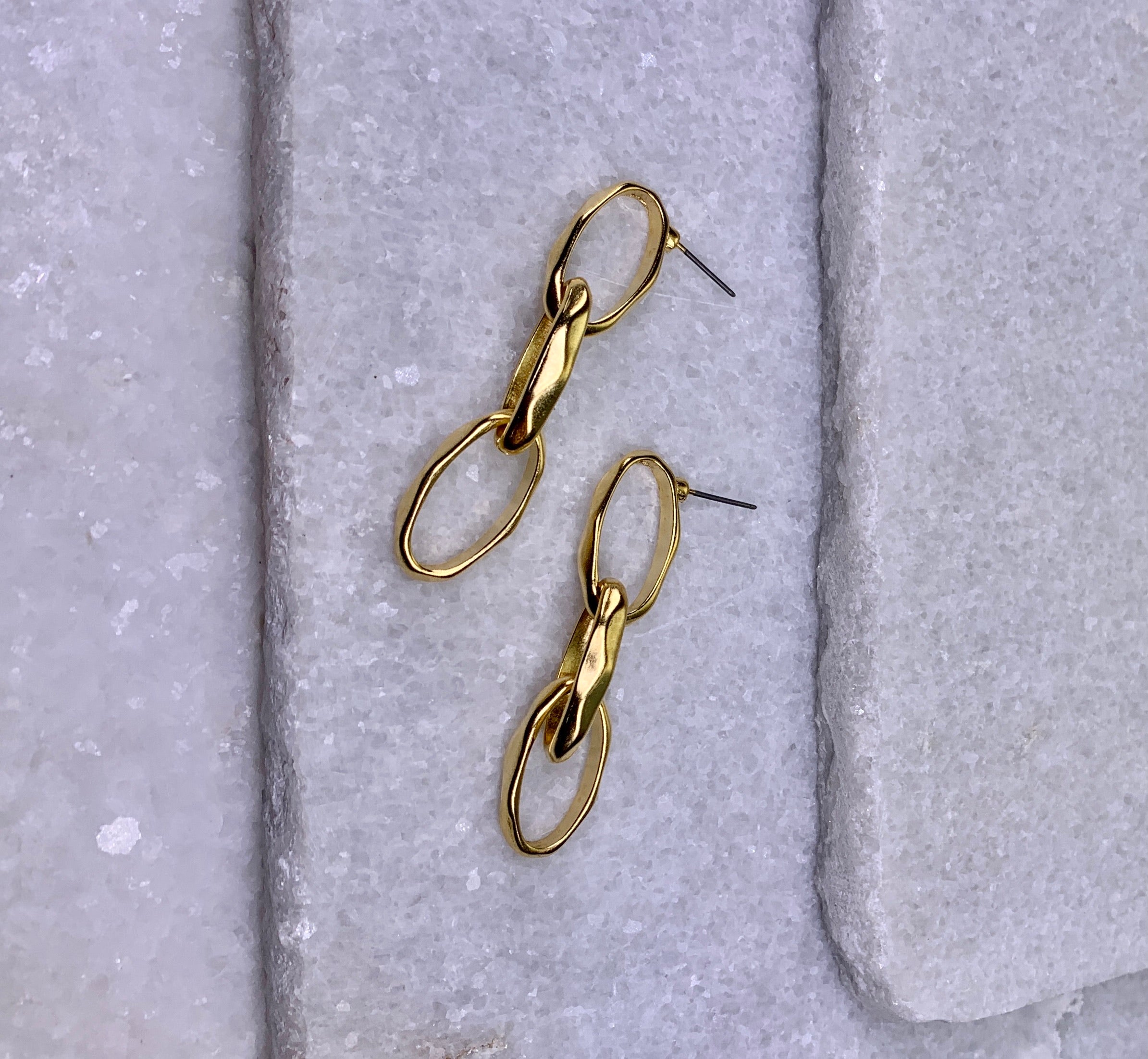 Susan Shaw Campbell Loop Chain Earrings.