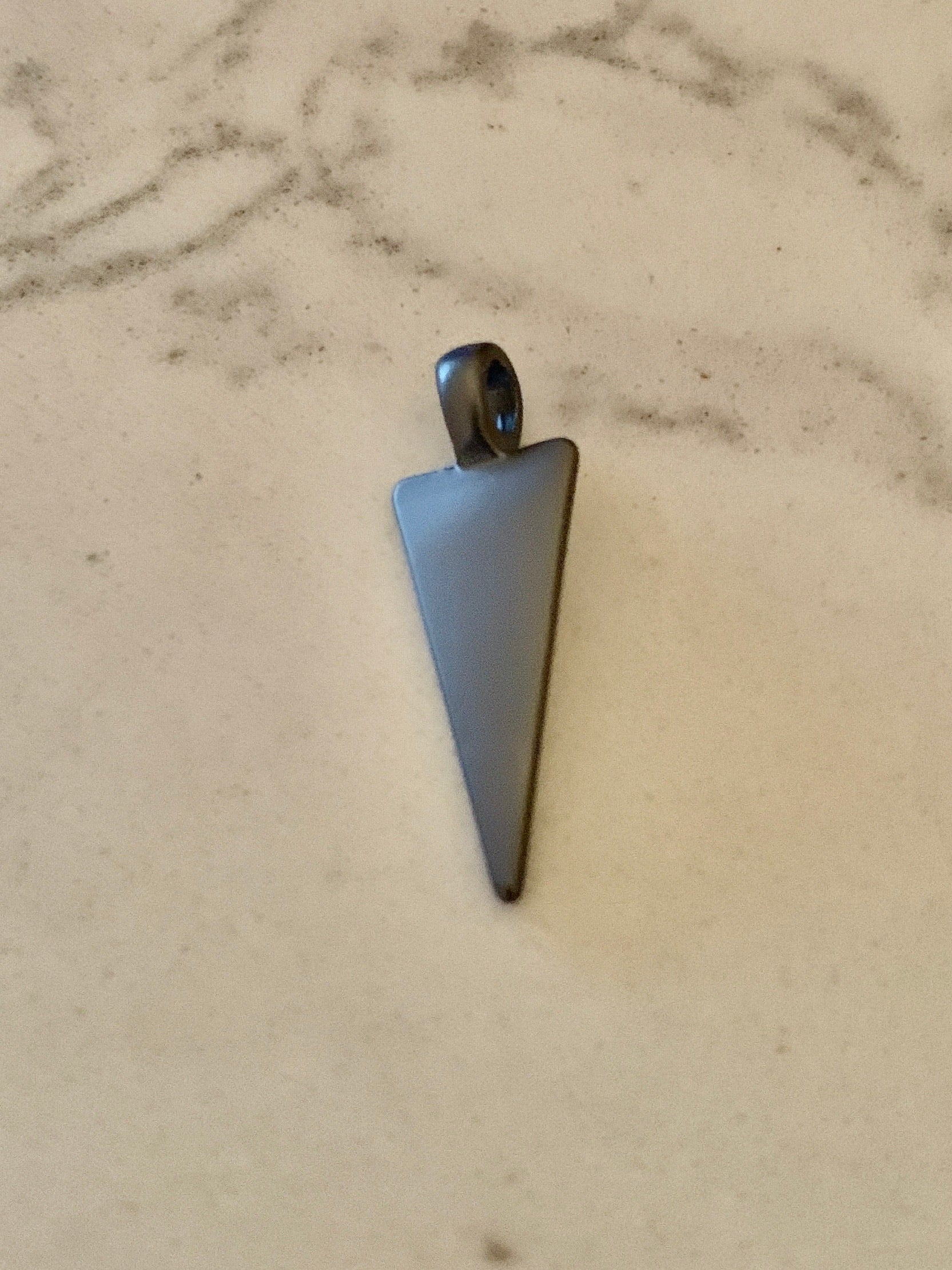 Solid Mini Arrow Charm - Hematite.