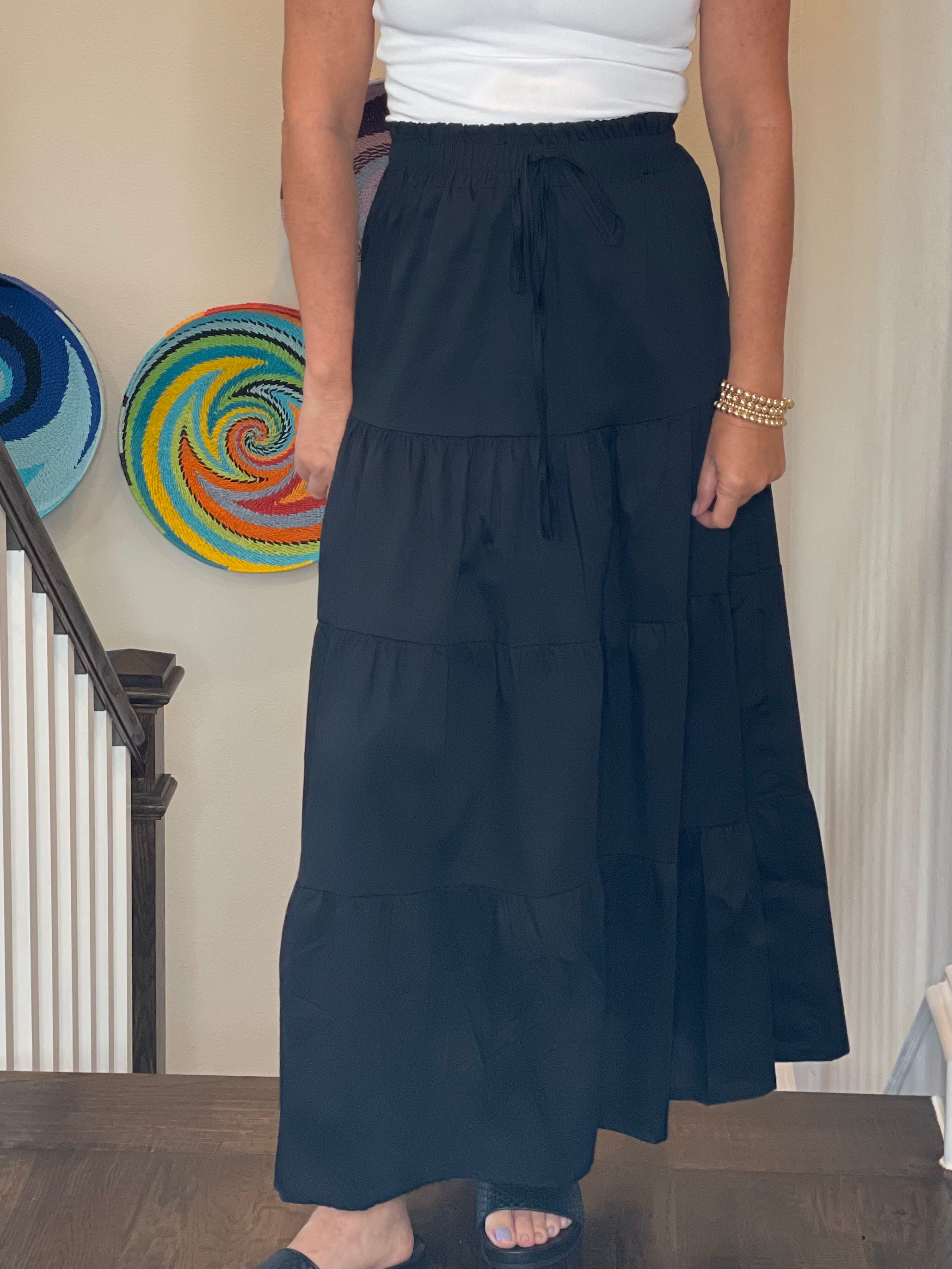 Sofia Amelia Skirt in Black.