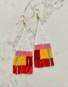 Beaded Fringe Drops - Capri.