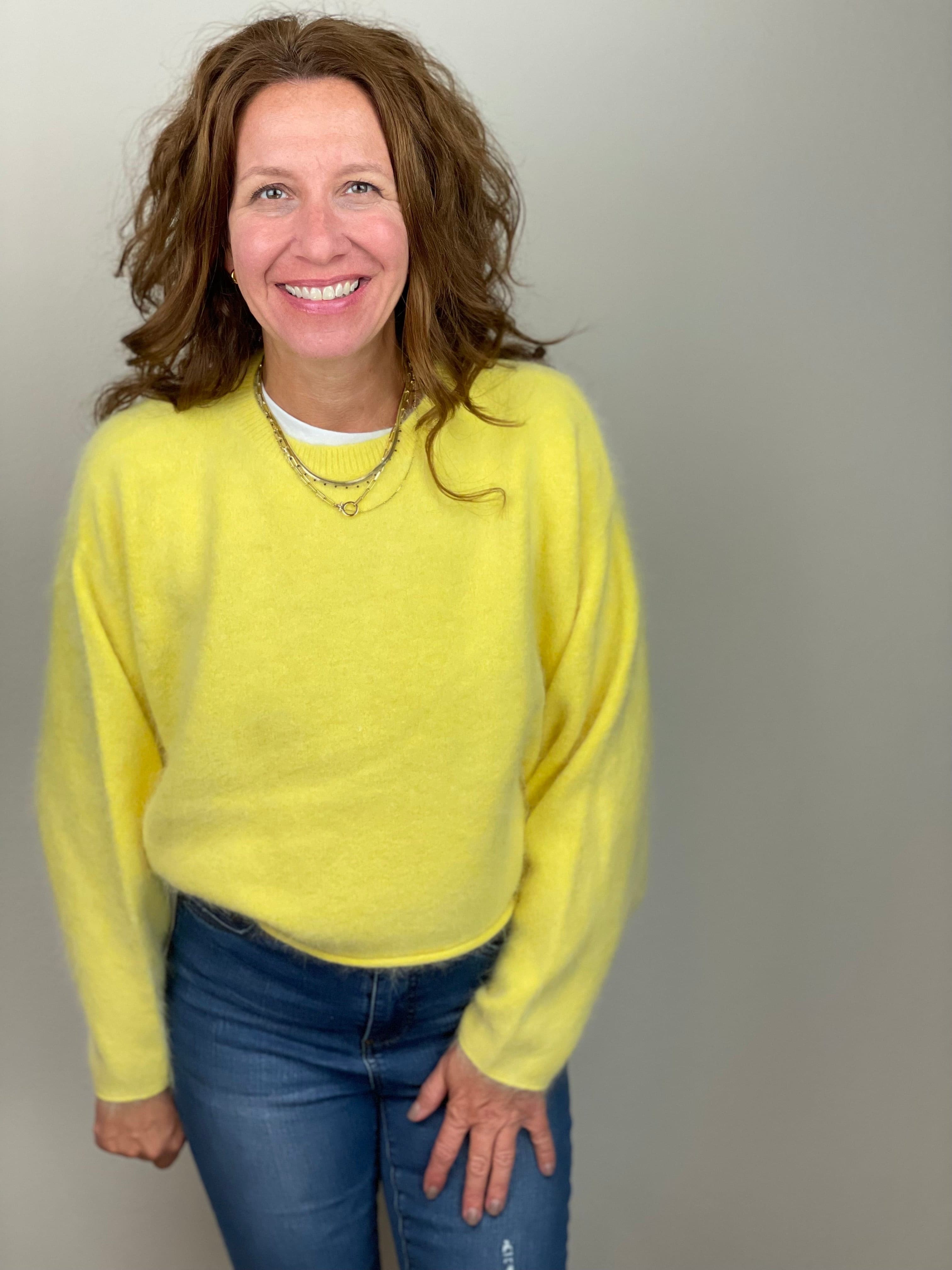 Udu Sweater in Lemon Custard.