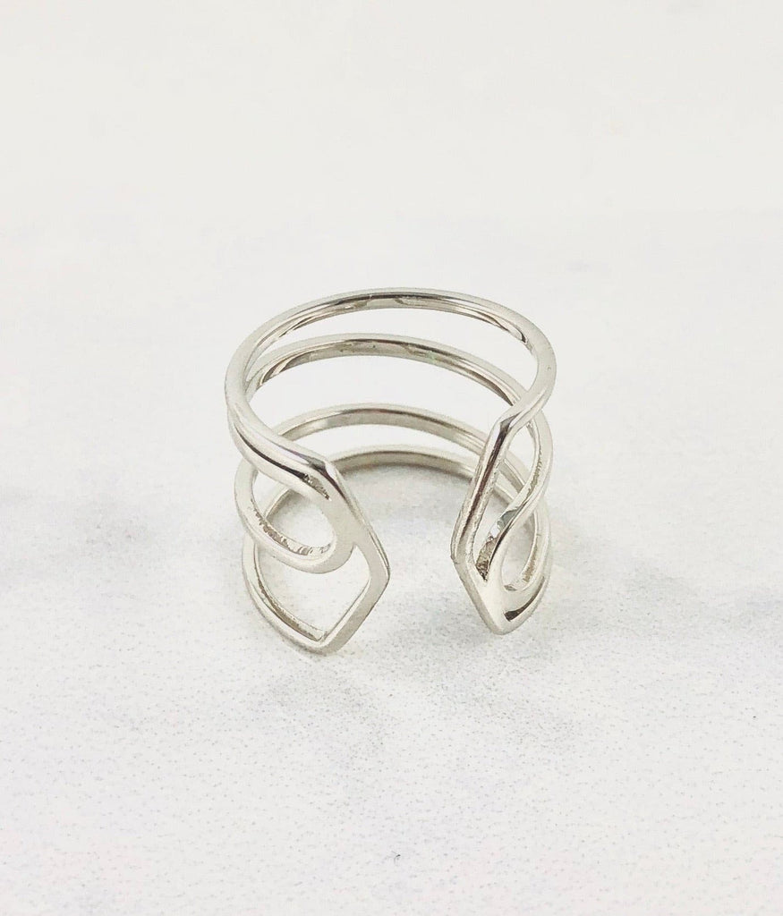 Adjustable Silver Ring.