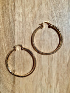 Gold Hoop Earrings.