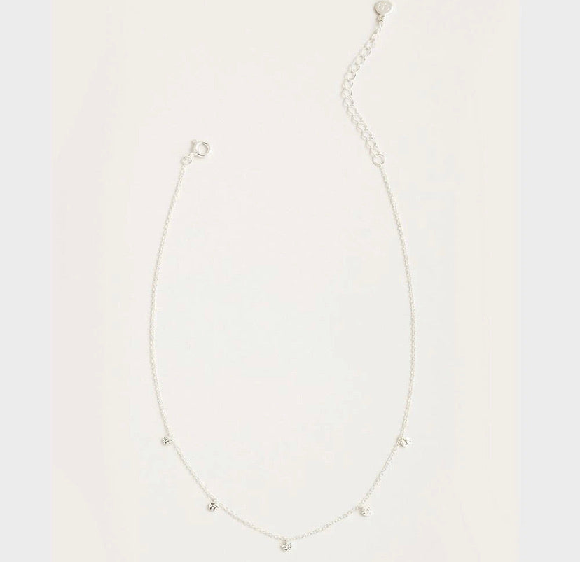 5 Disc Choker Necklace (silver).