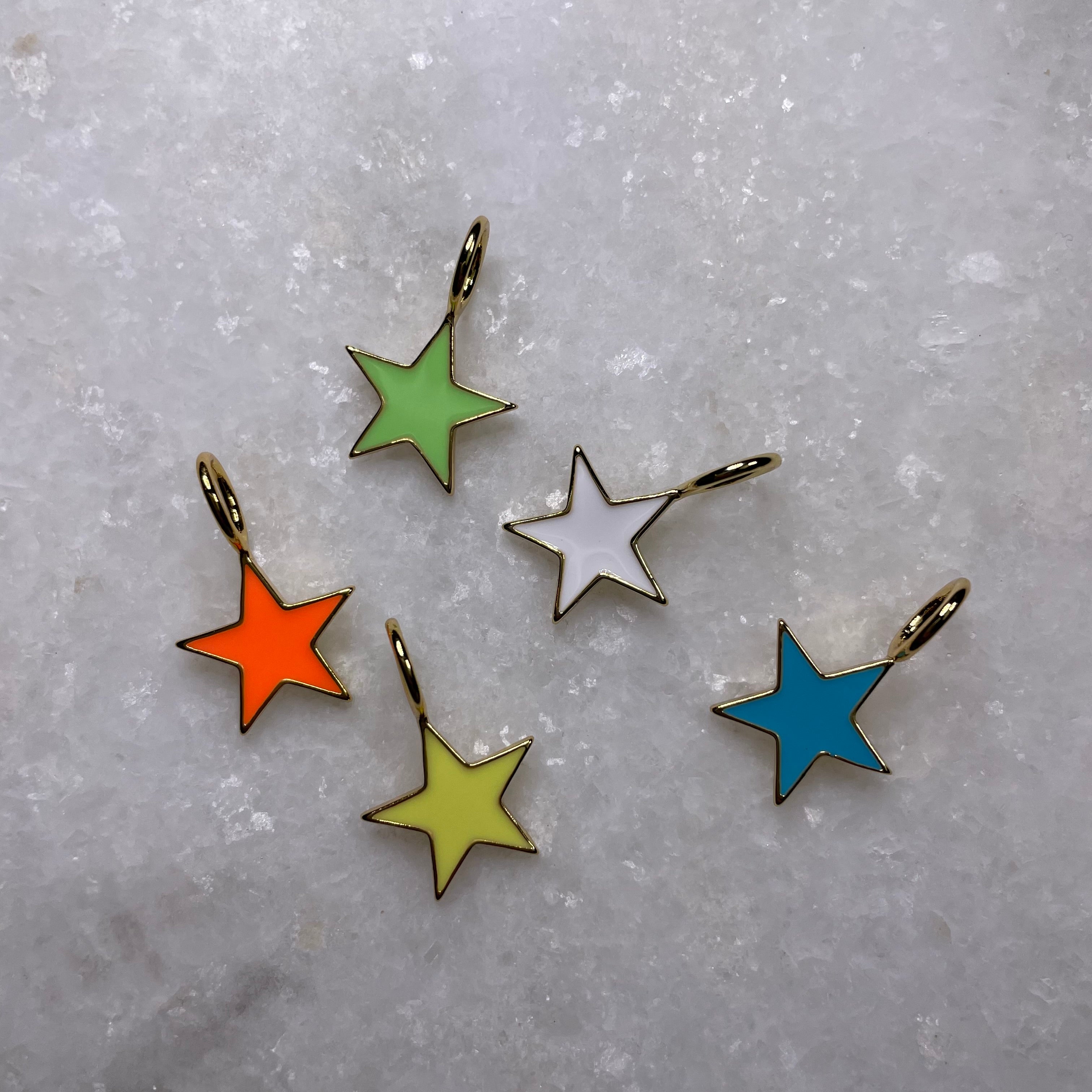 Enamel Star Charms-Assorted.