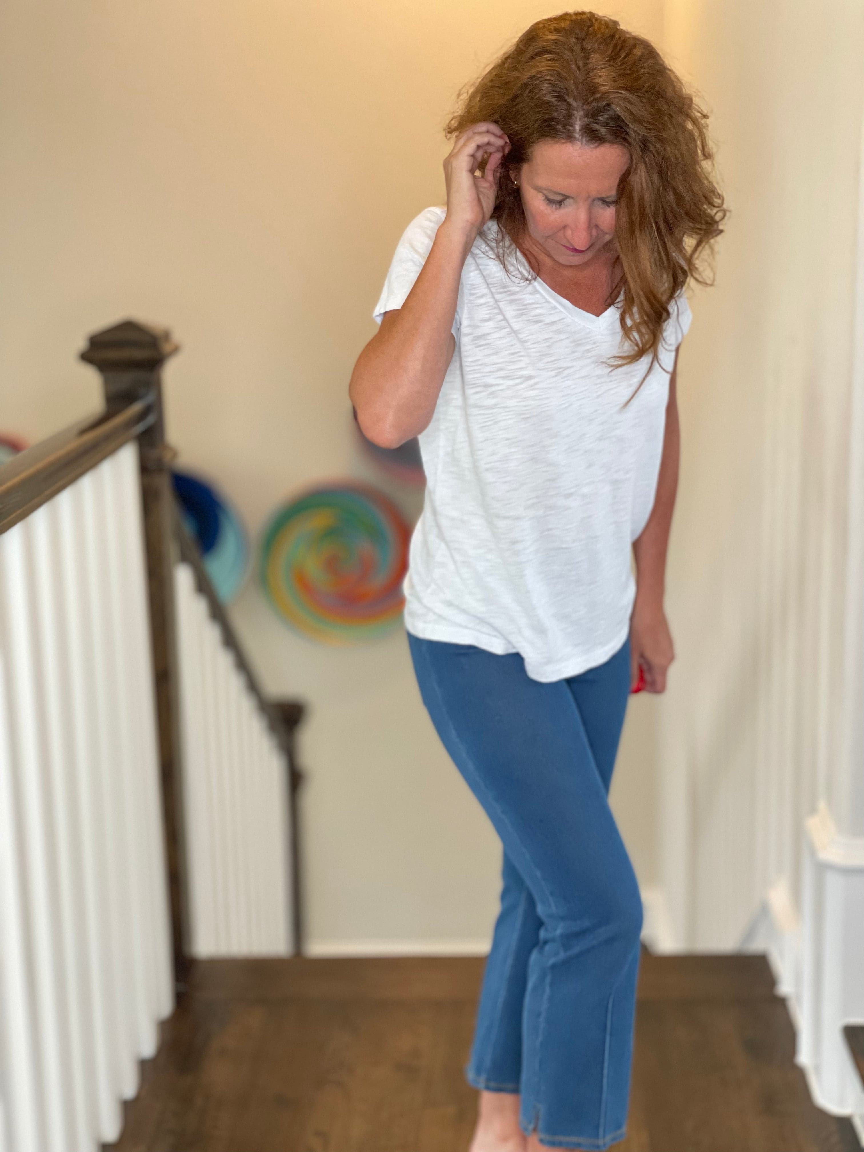 Lysse toothpick 2025 denim crop