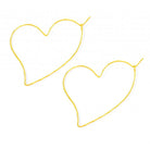Wired Shaped Heart Earring - Gold.