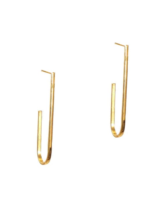 Curved Metal Earring.