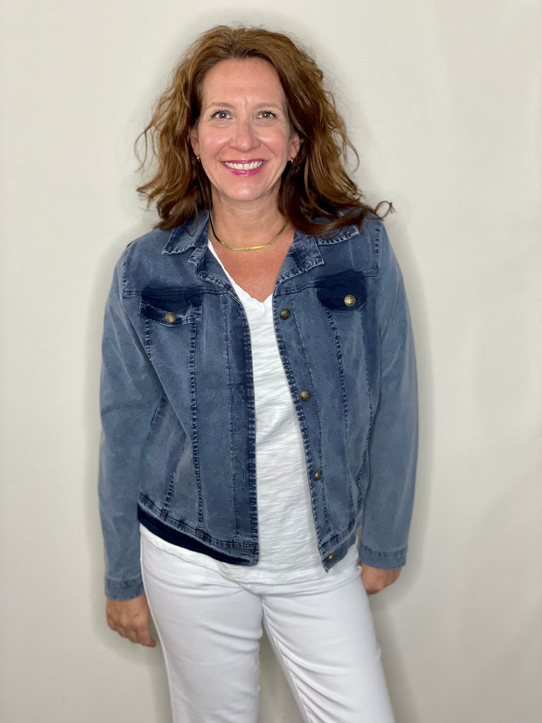 Stone Wash Denim Jacket.