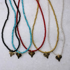 Susan Shaw Assorted Heart Beaded Necklaces.