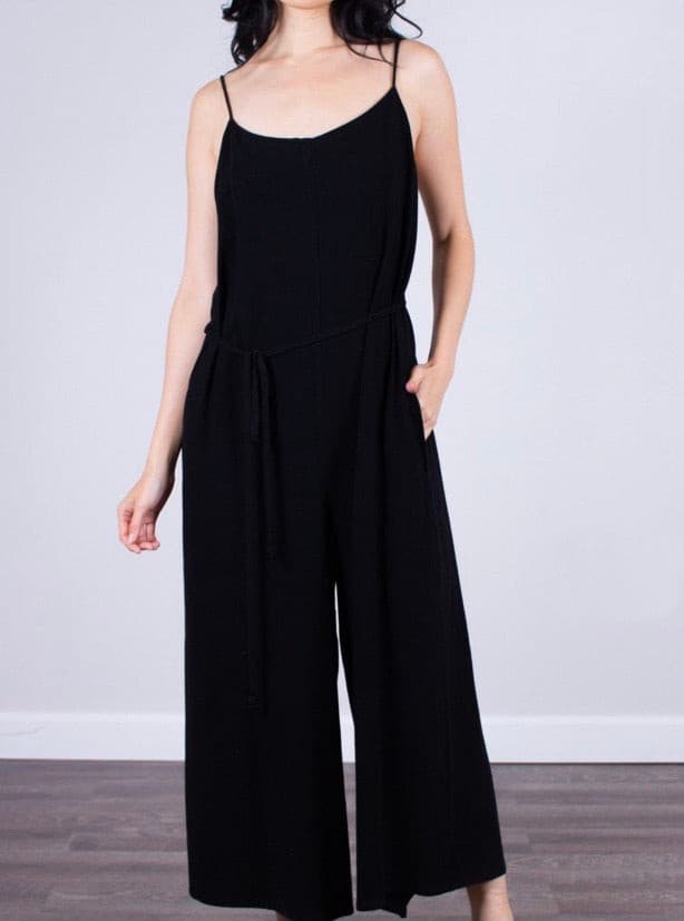Black Linen Jumpsuit.