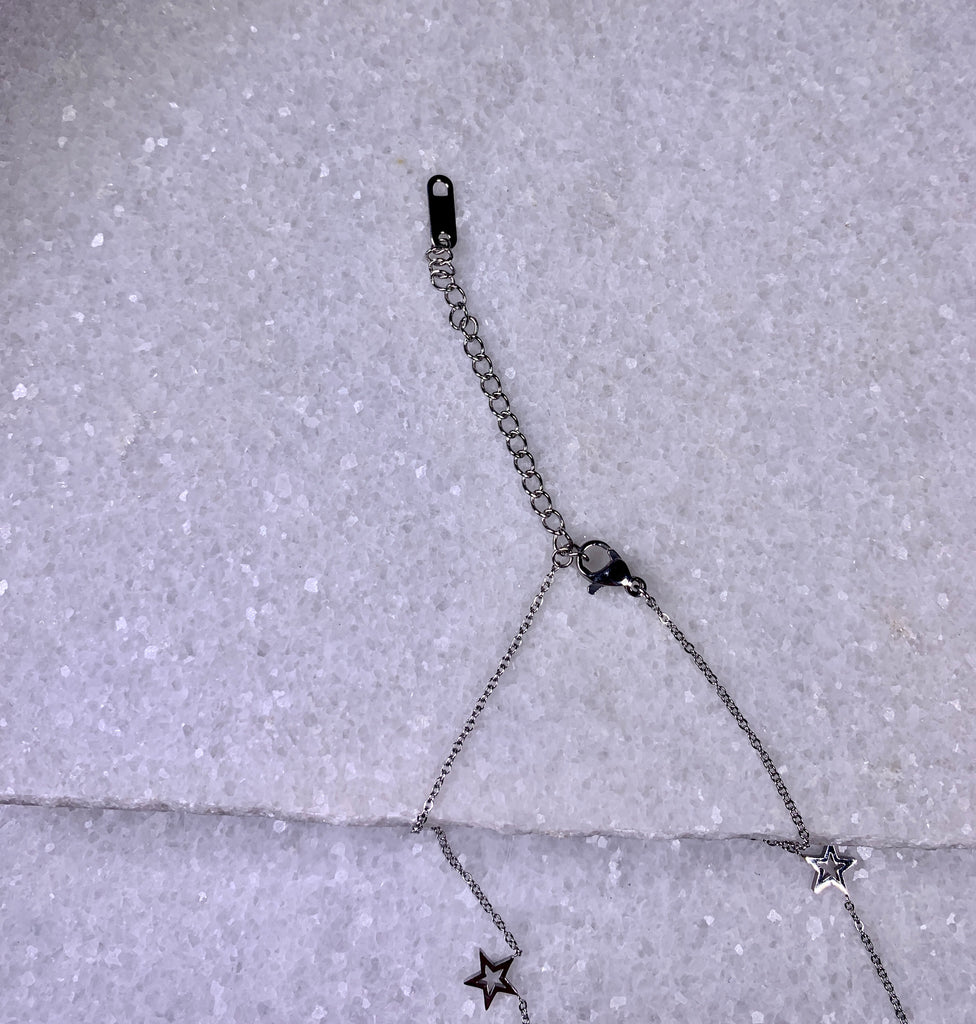 Silver Open Mini Star Necklace.