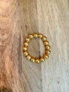 10mm Gold Bead Bracelet.