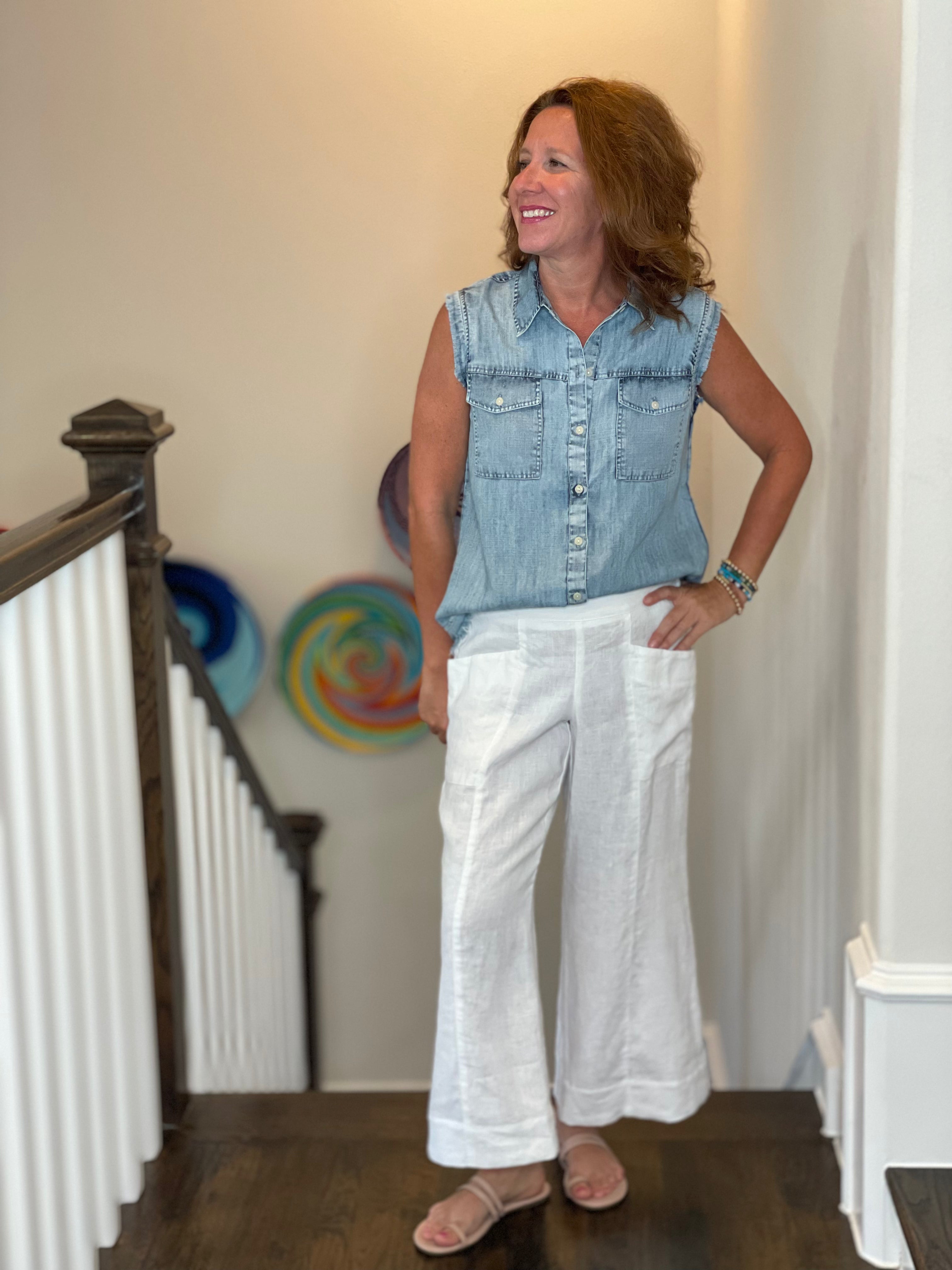 Sister Mary Alys Indigo Top.