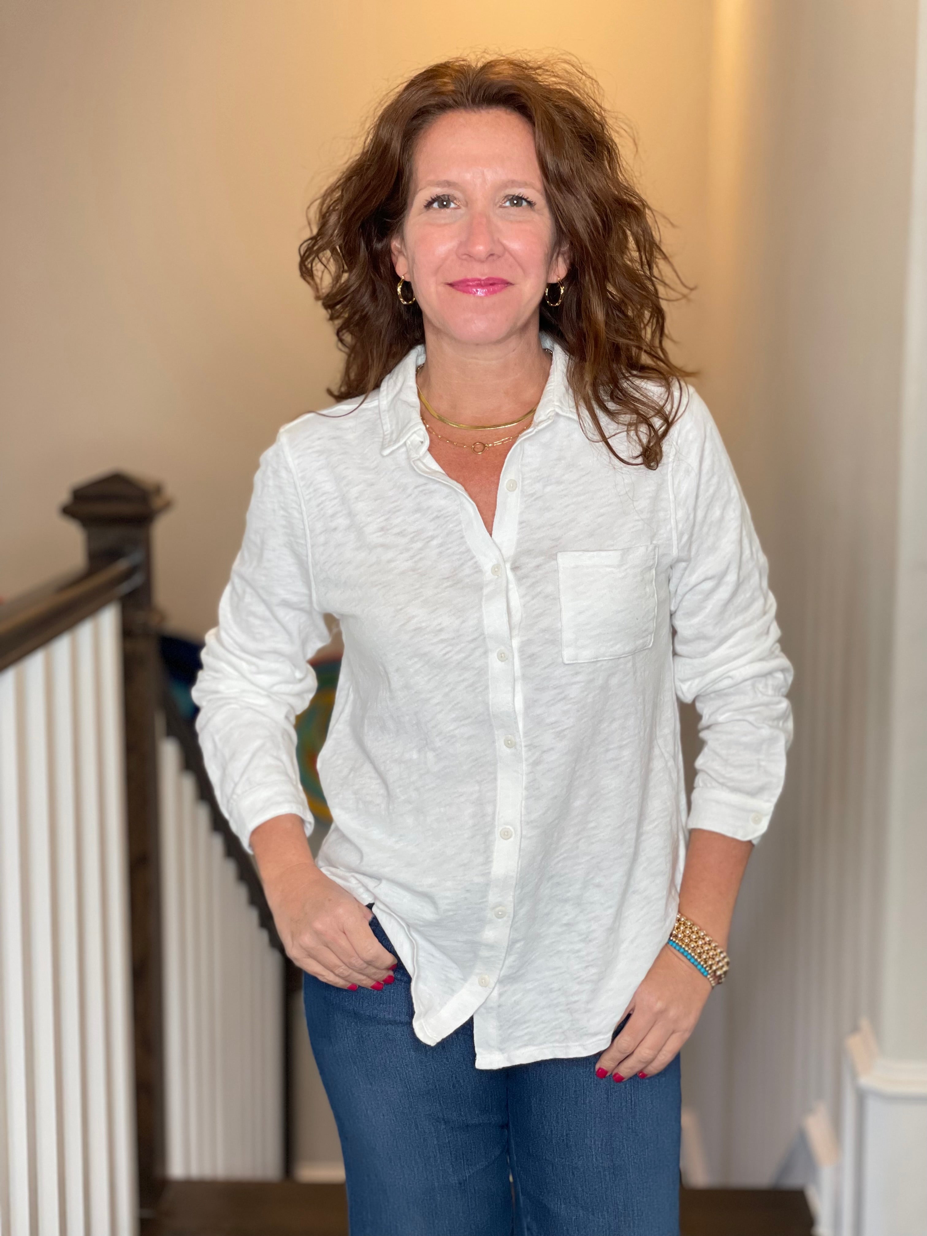 Perfectly Soft Button Up Shirt.